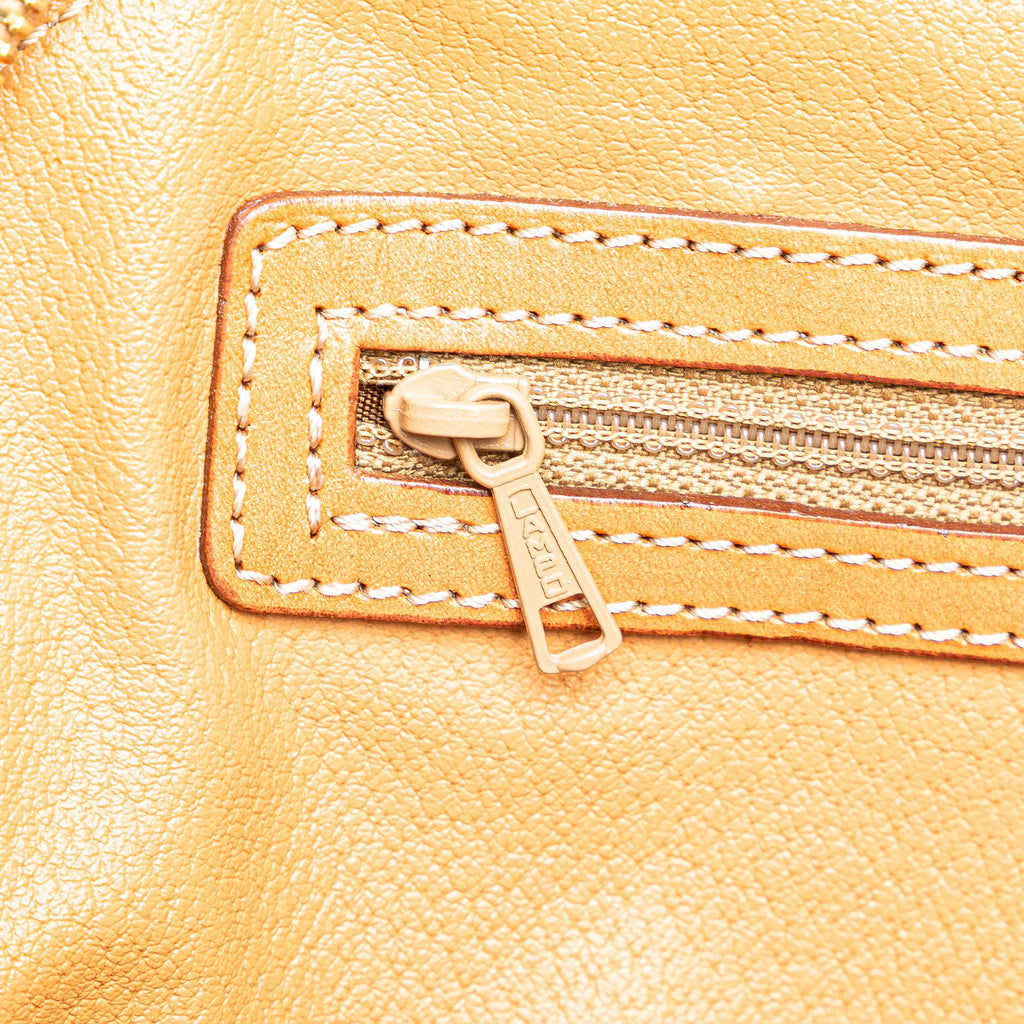 Celine Macadam Coated Canvas Dome Satchel