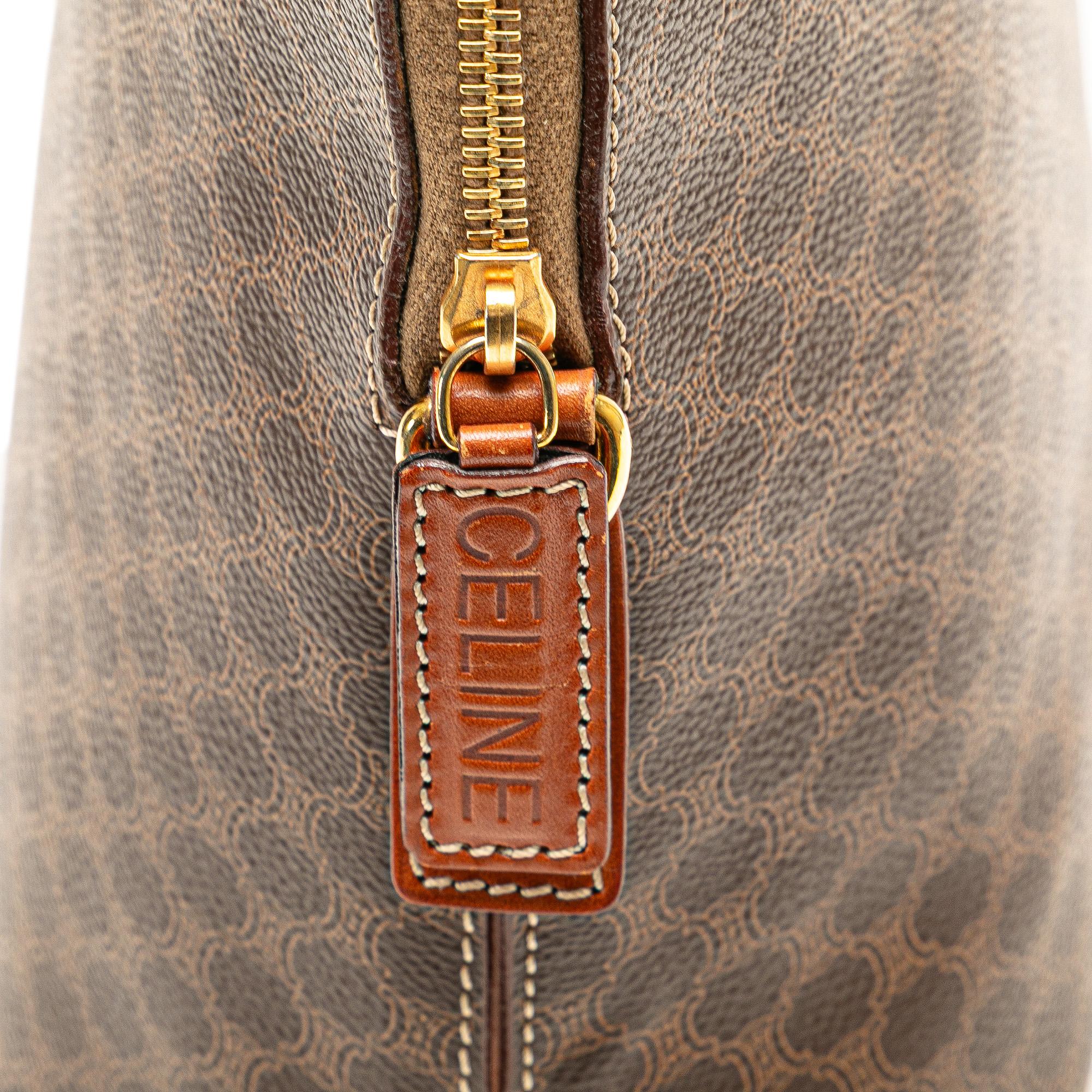 Celine Macadam Coated Canvas Dome Satchel