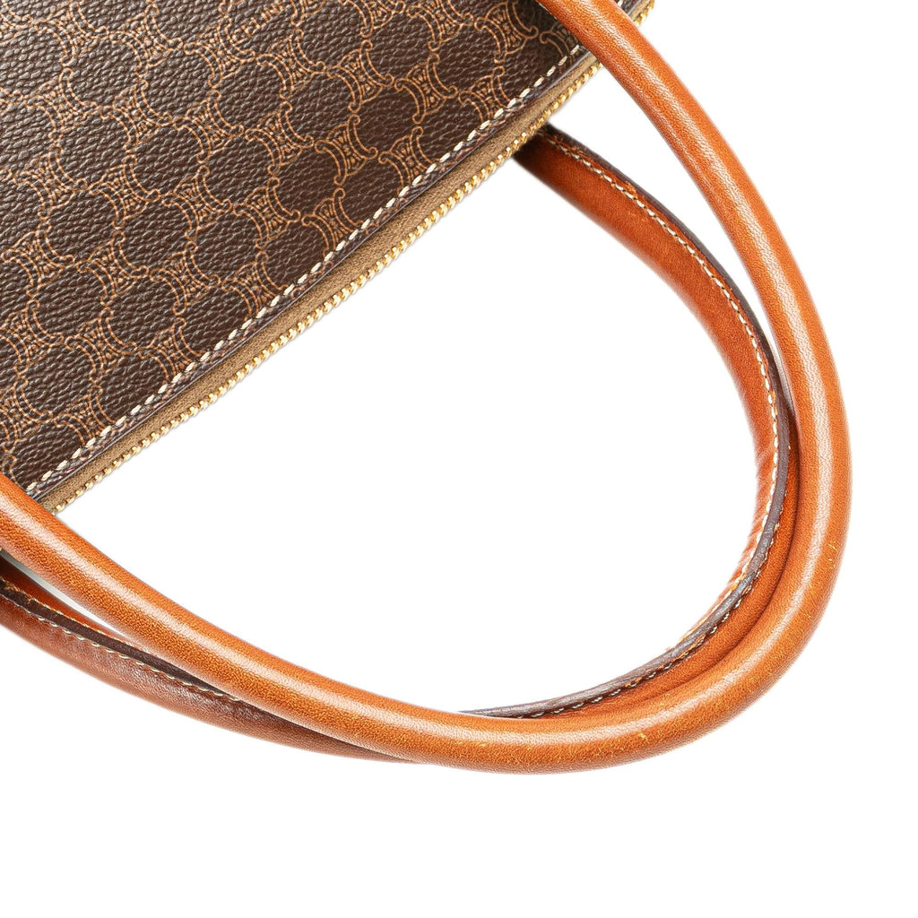 Celine Macadam Coated Canvas Dome Satchel