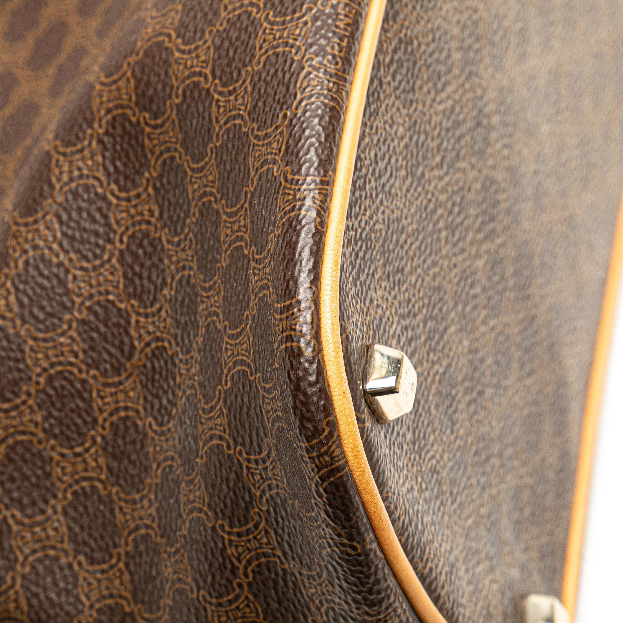 Celine Macadam Coated Canvas Dome Satchel