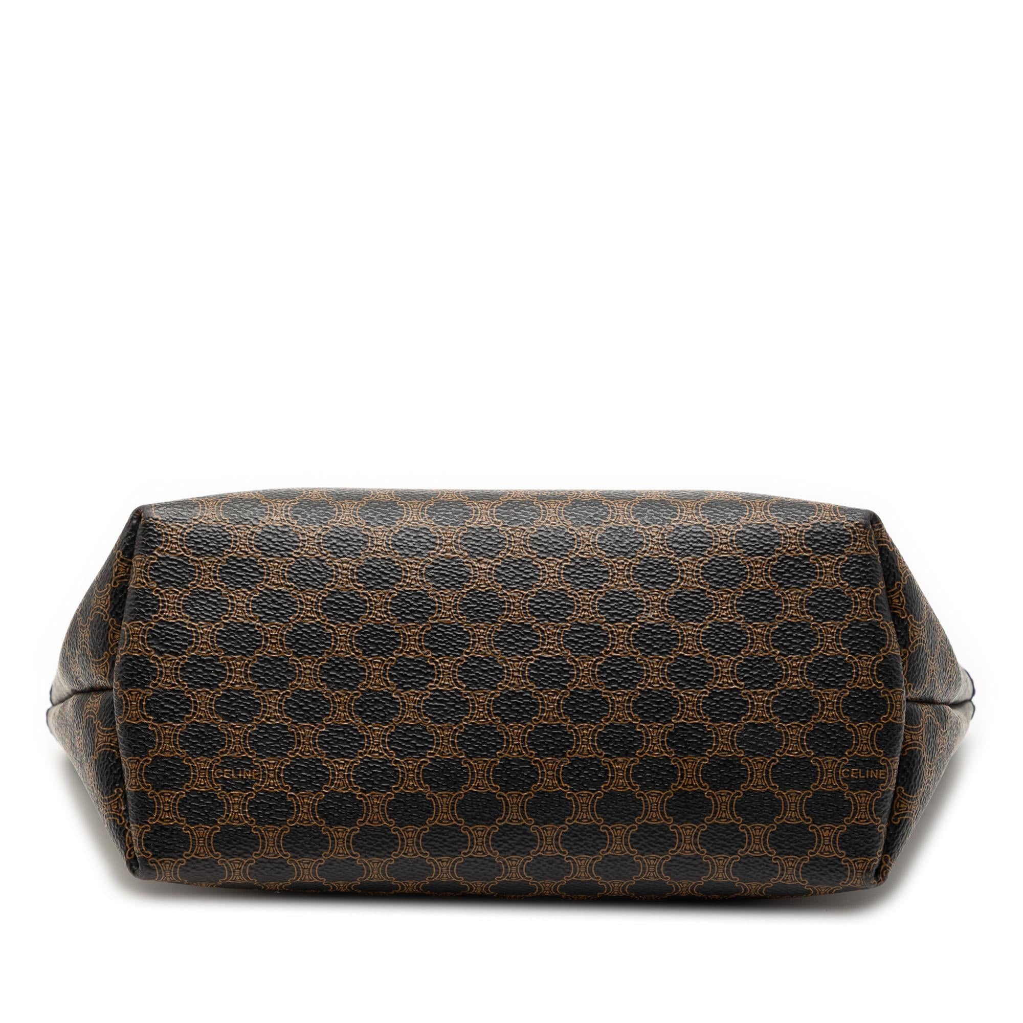 Celine Macadam Coated Canvas Handbag