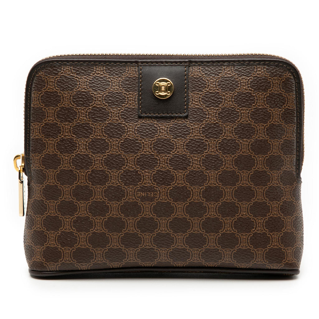 Celine Macadam Coated Canvas Pouch