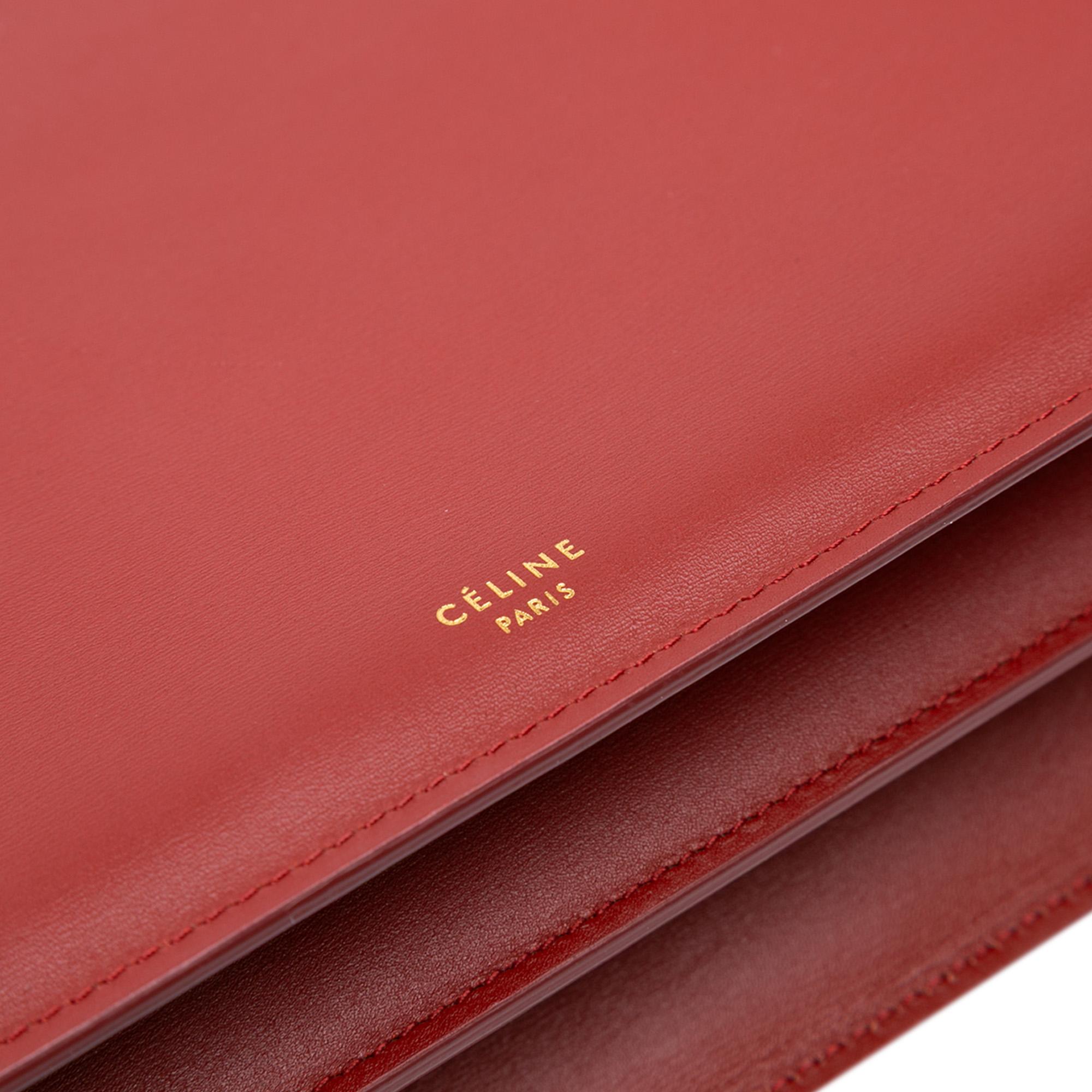 Celine Medium Calfskin Clasp Handbag