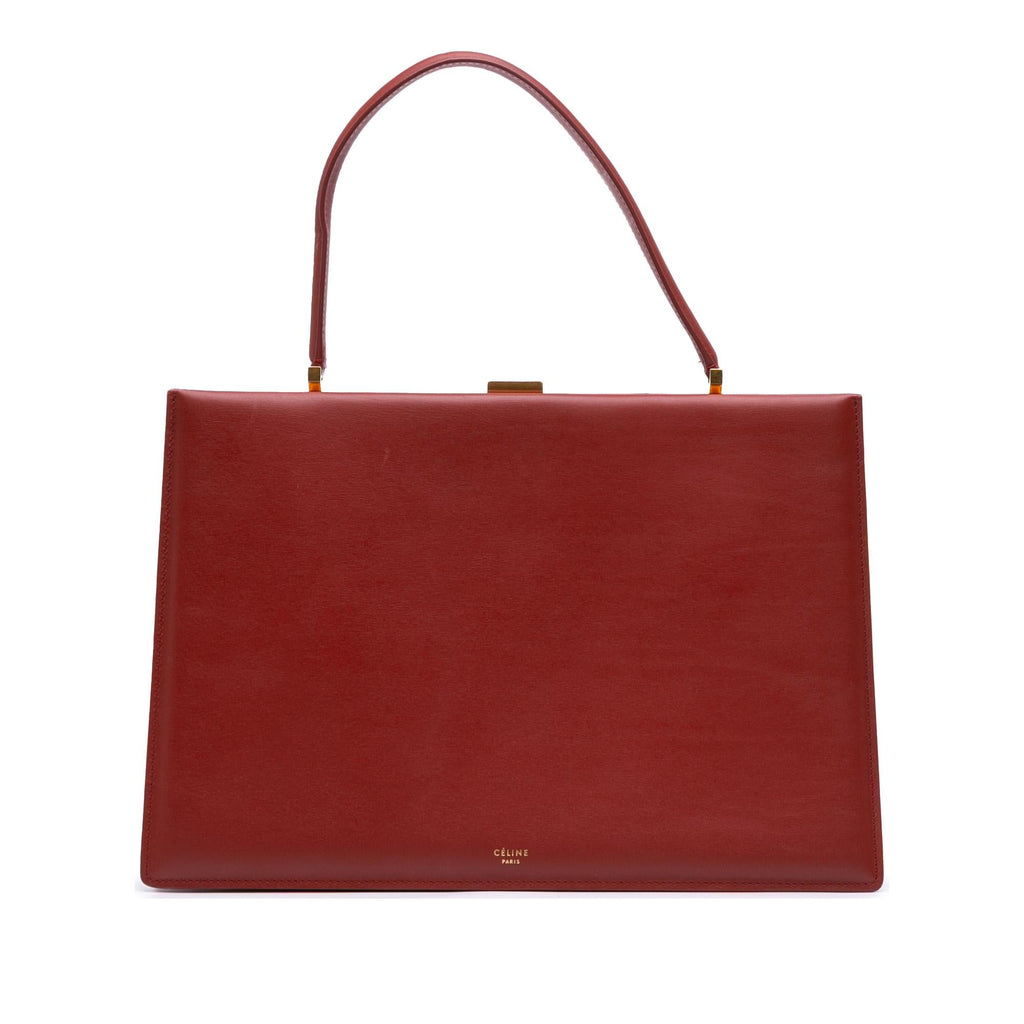 Celine Medium Calfskin Clasp Handbag