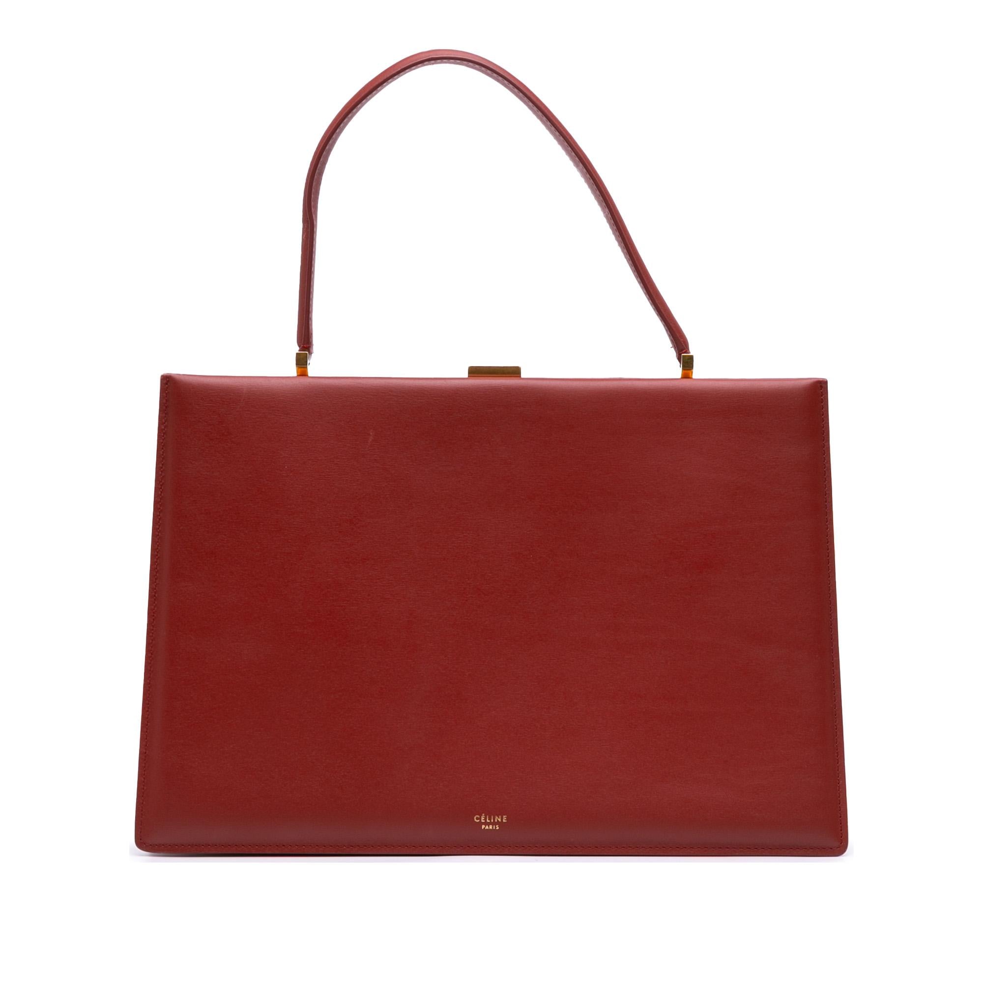 Celine Medium Calfskin Clasp Handbag