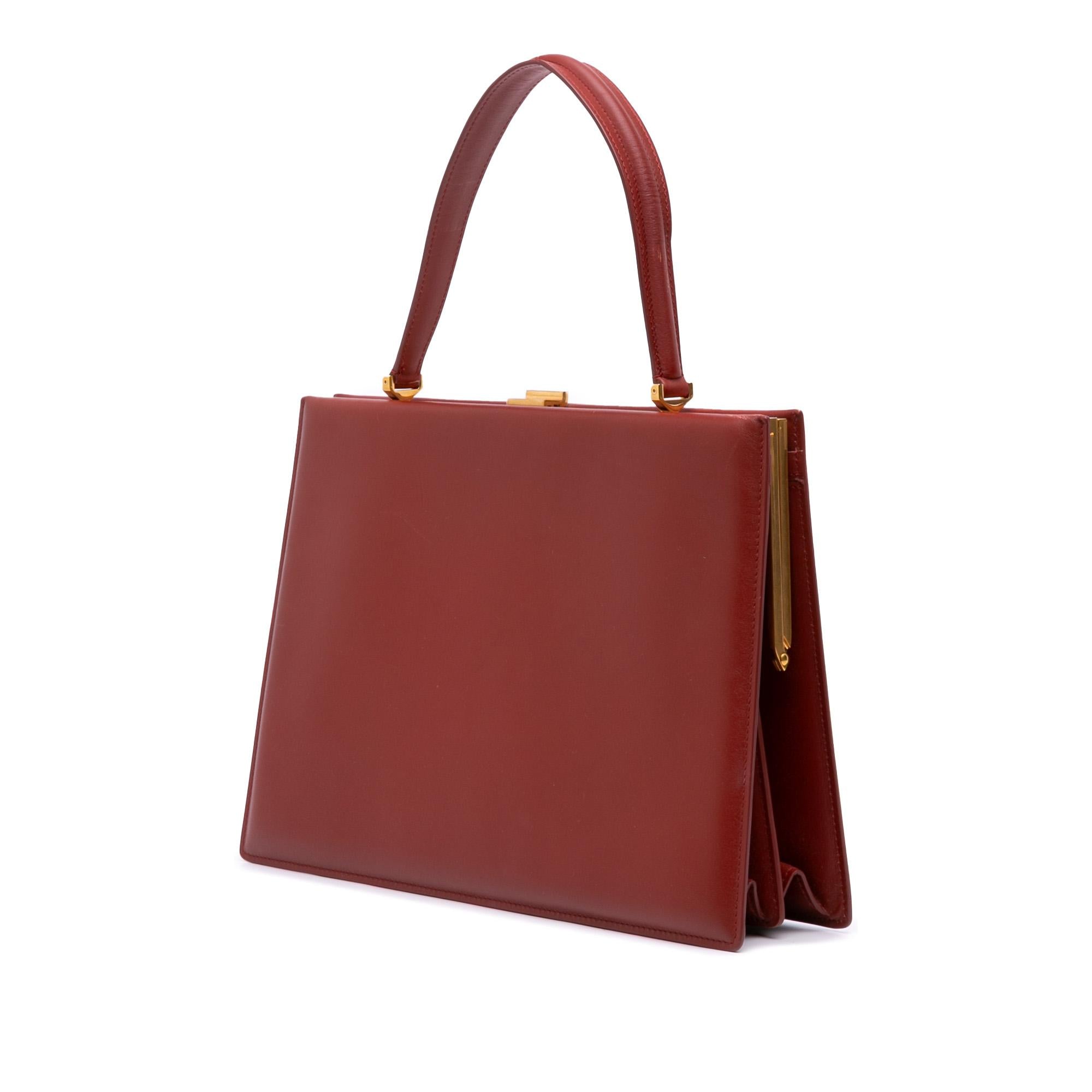 Celine Medium Calfskin Clasp Handbag