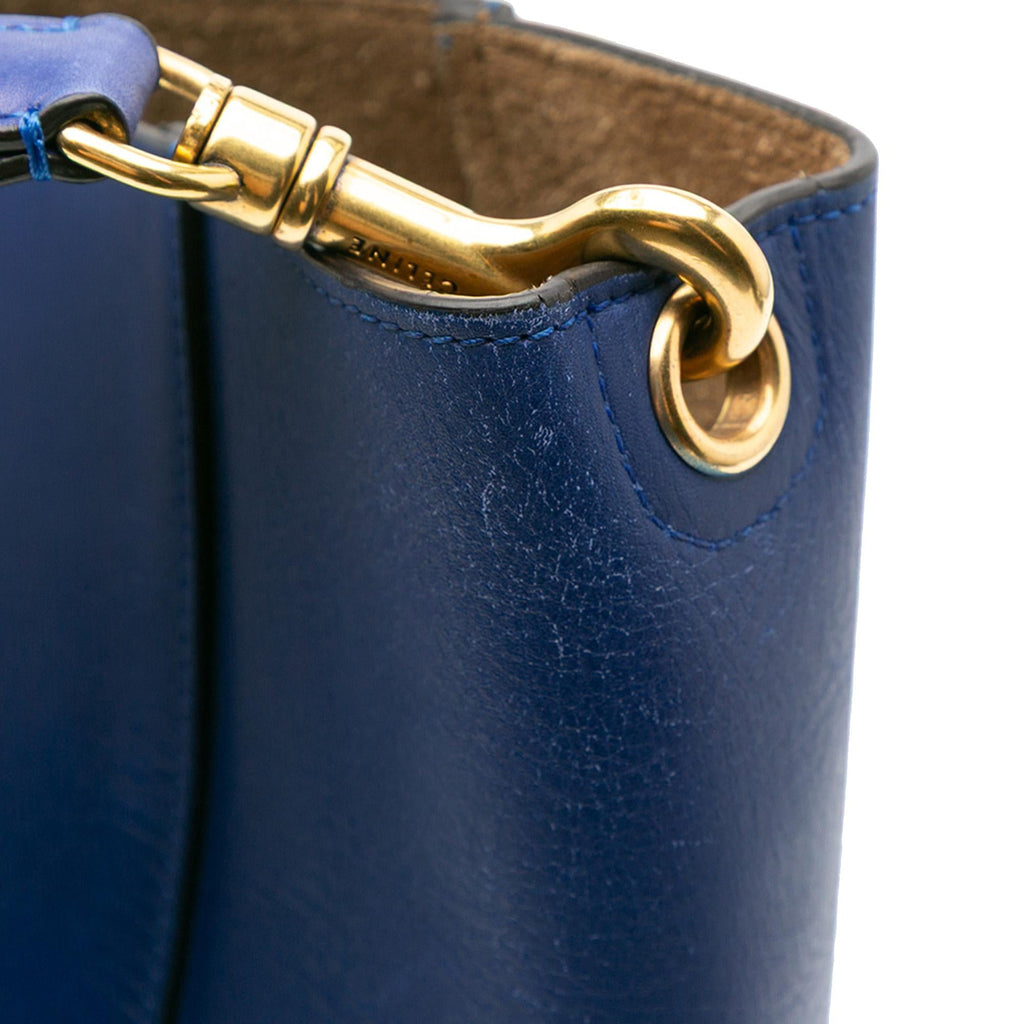 Celine Medium Leather Seau Sangle Bucket Bag