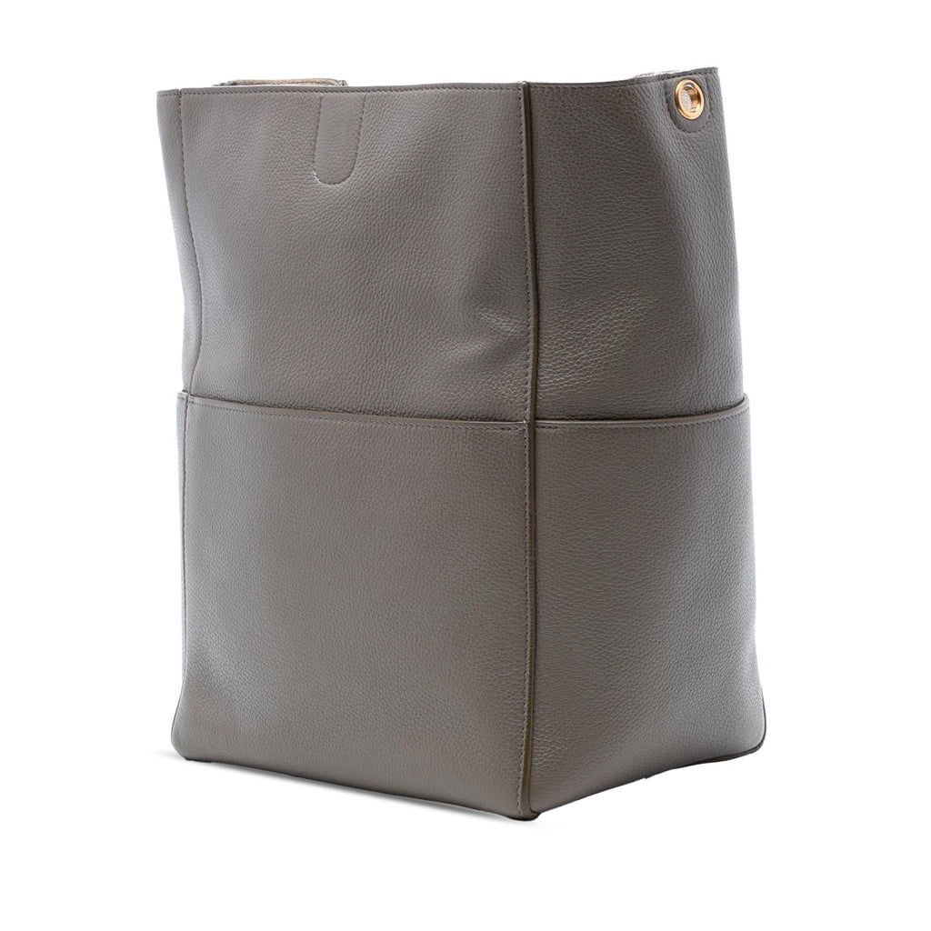 Celine Medium Leather Seau Sangle Bucket Bag