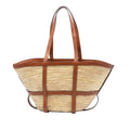 Celine Medium Raffia Gridded Classic Panier Tote