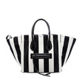 Celine Medium Striped Canvas and Cotton Phantom Luggage Tote