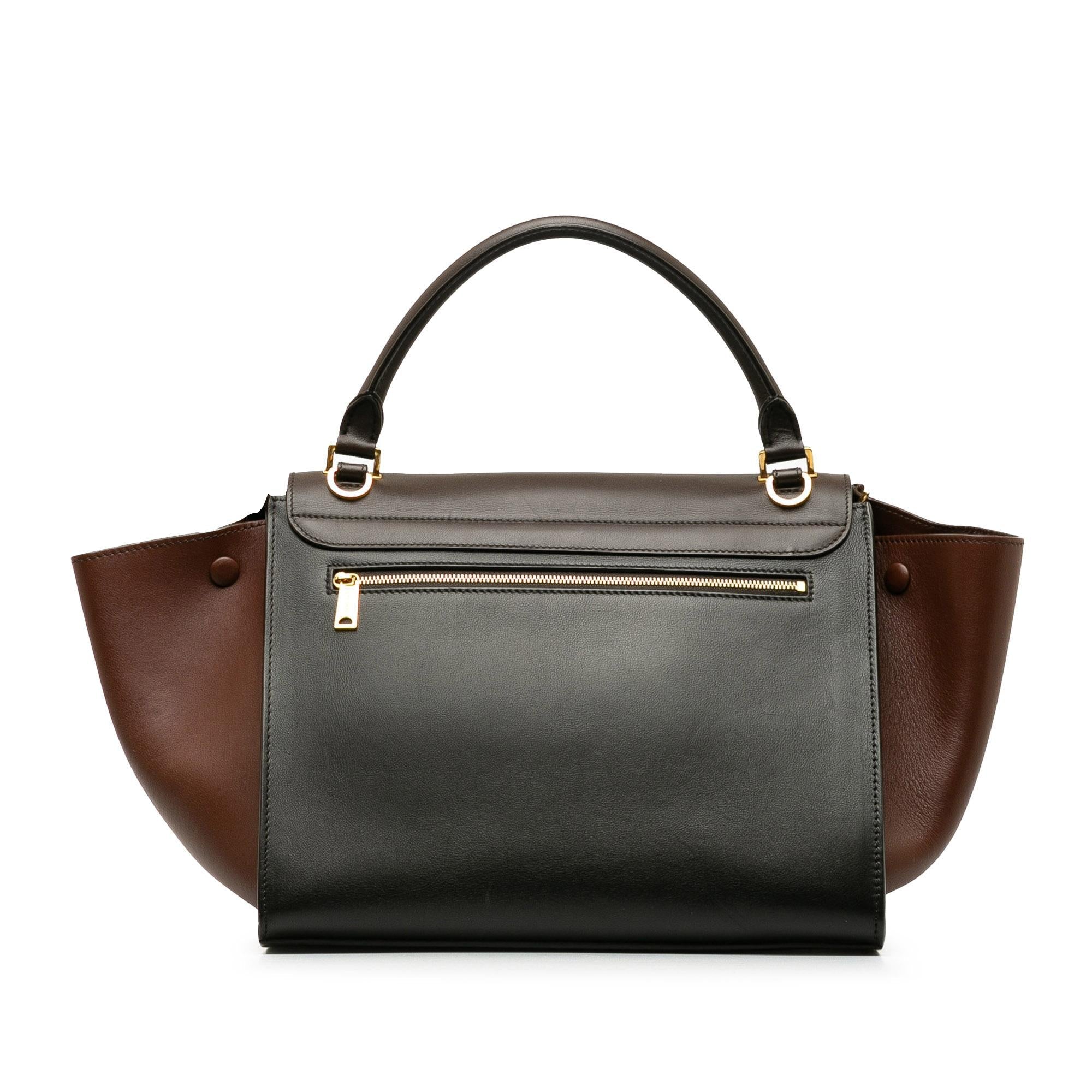 Celine Medium Trapeze Tricolor Satchel (SHG-CdZq7W)