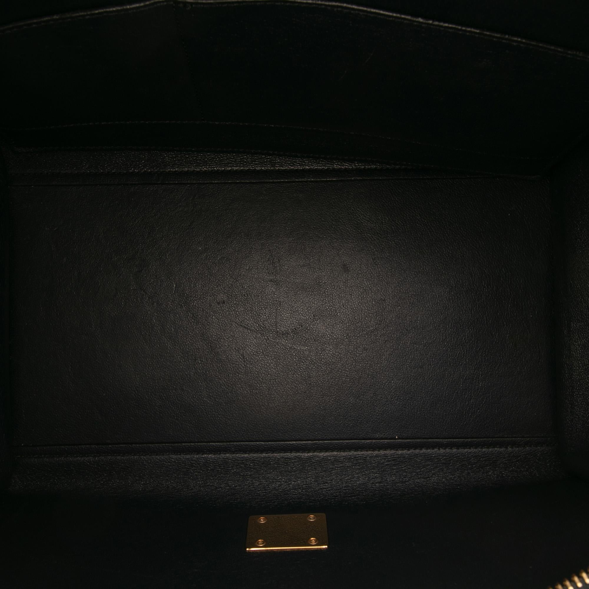 Celine Medium Tricolor Leather Trapeze Satchel