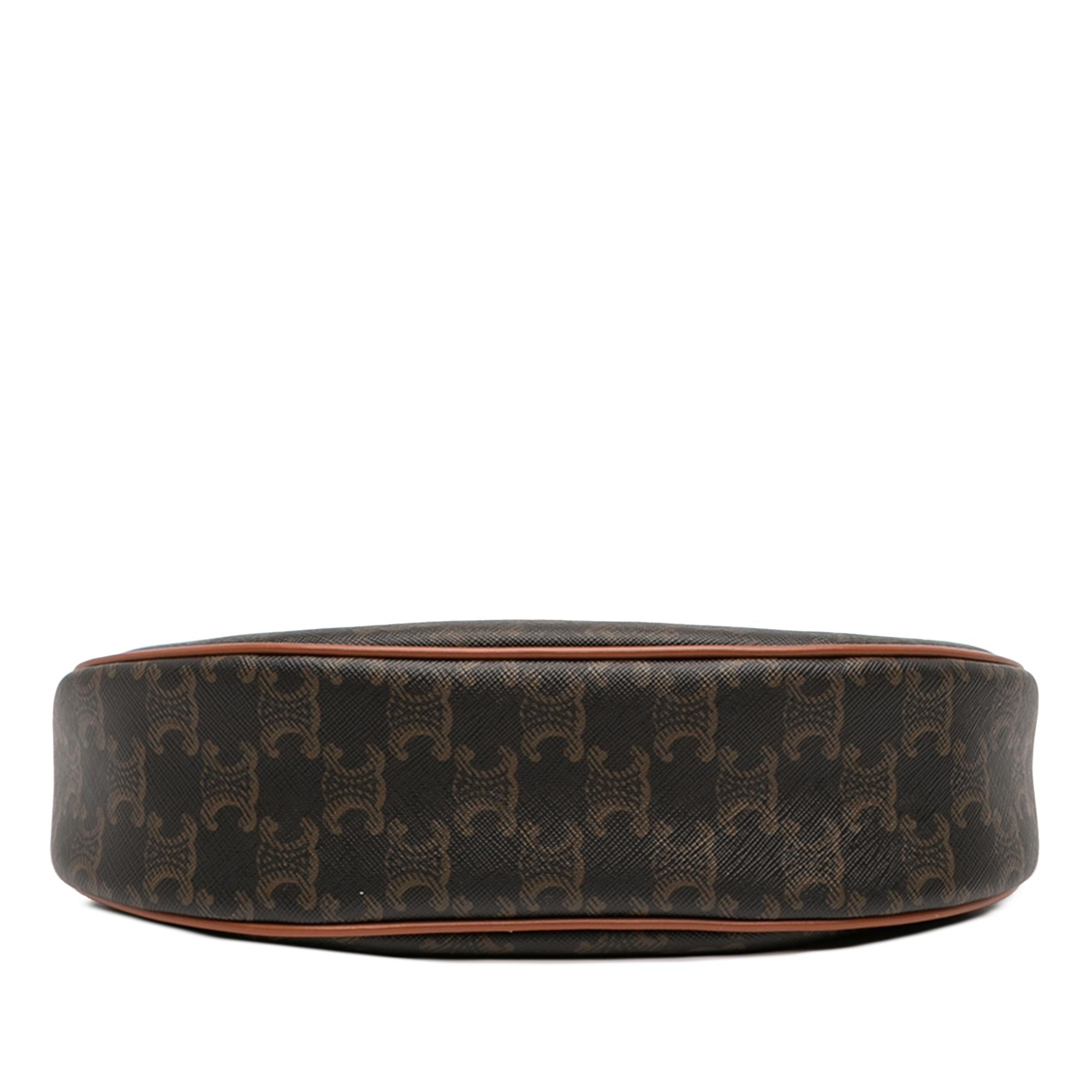 Celine Medium Triomphe Coated Canvas Ava Triomphe Shoulder Bag