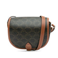 Celine Medium Triomphe Coated Canvas Folco Crossbody