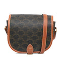 Celine Medium Triomphe Coated Canvas Folco Crossbody