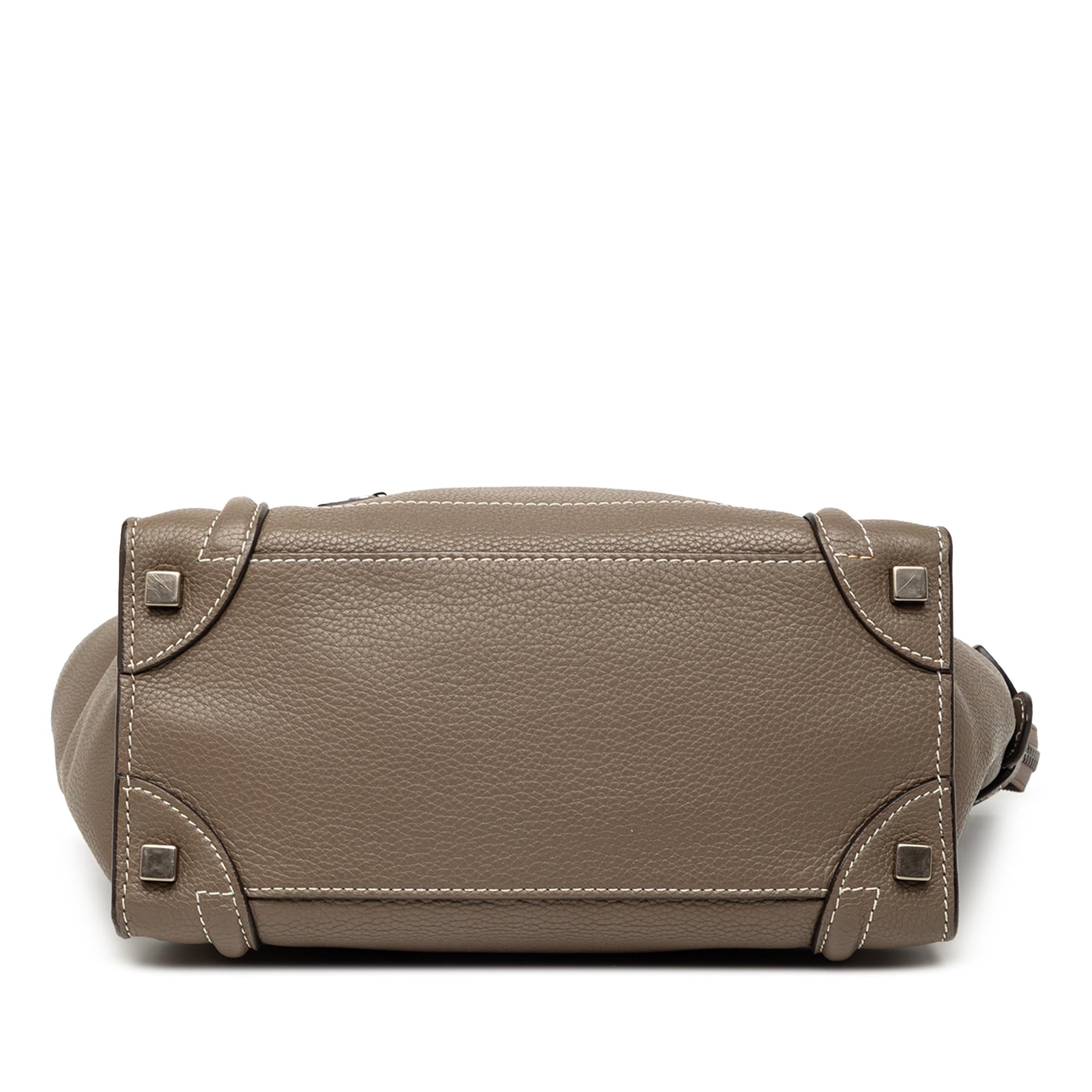 Celine Micro Drummed Calfskin Luggage Tote