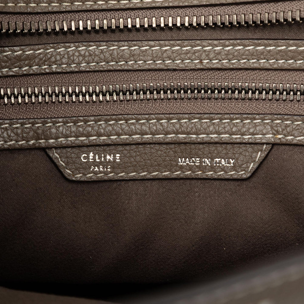 Celine Micro Drummed Calfskin Luggage Tote