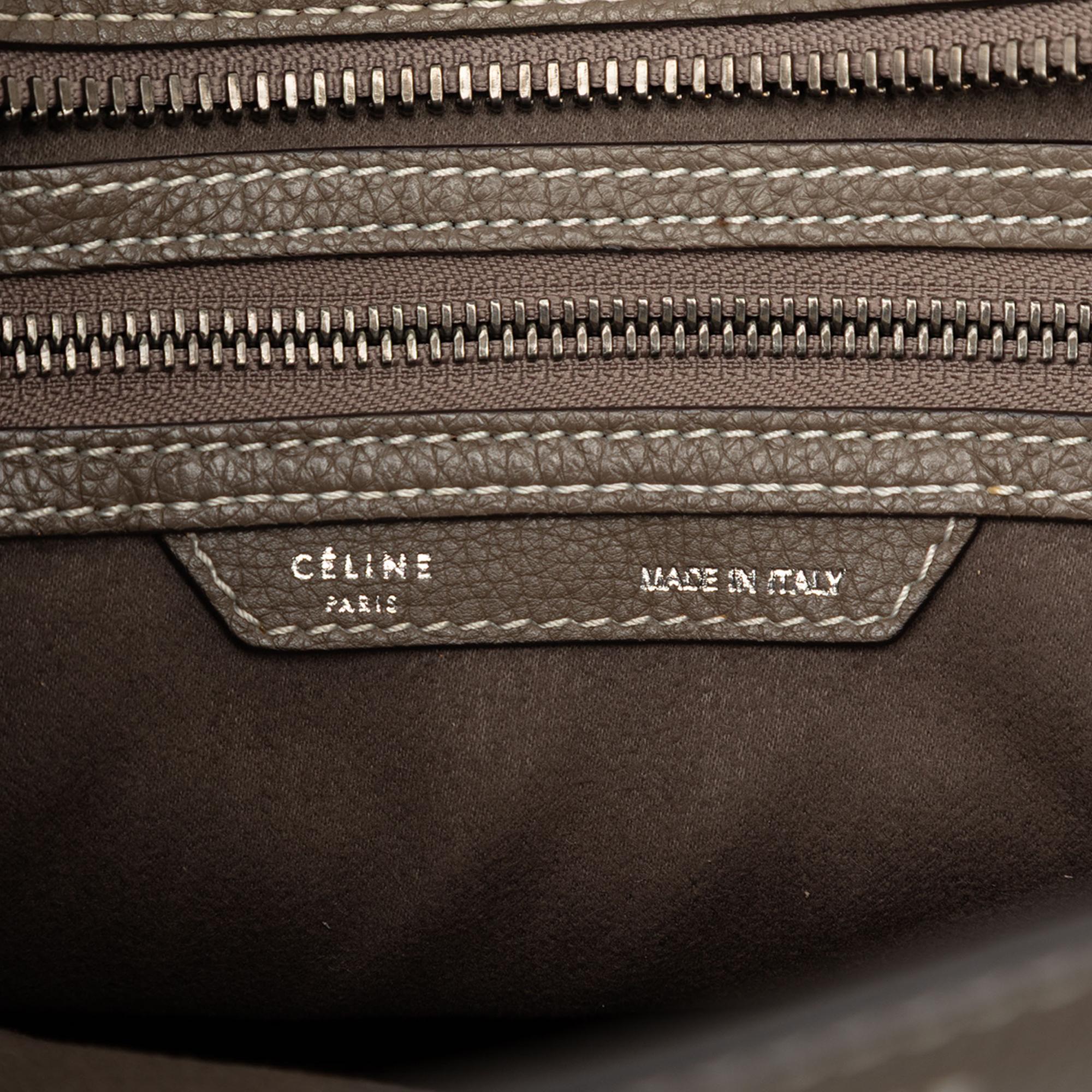 Celine Micro Drummed Calfskin Luggage Tote