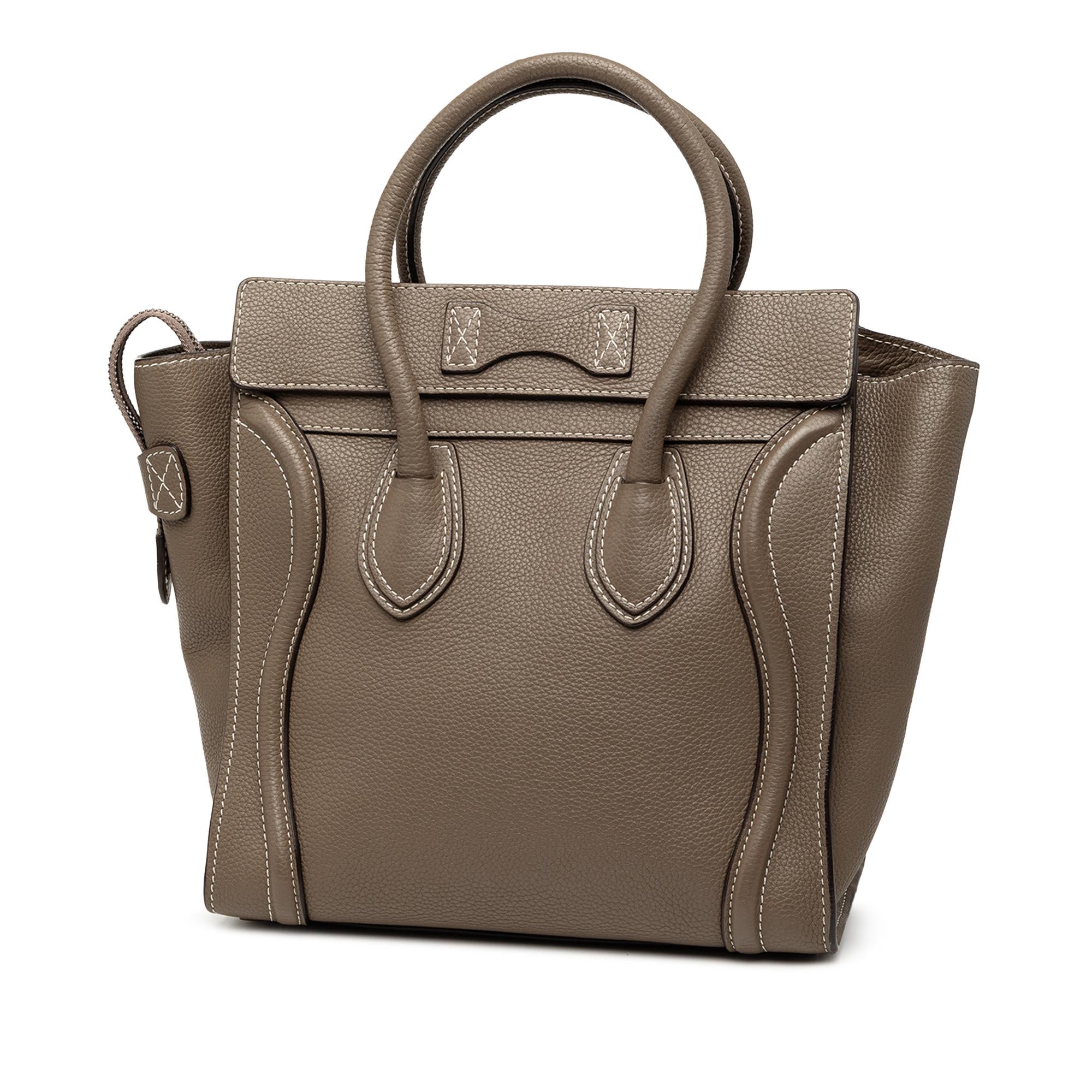 Celine Micro Drummed Calfskin Luggage Tote