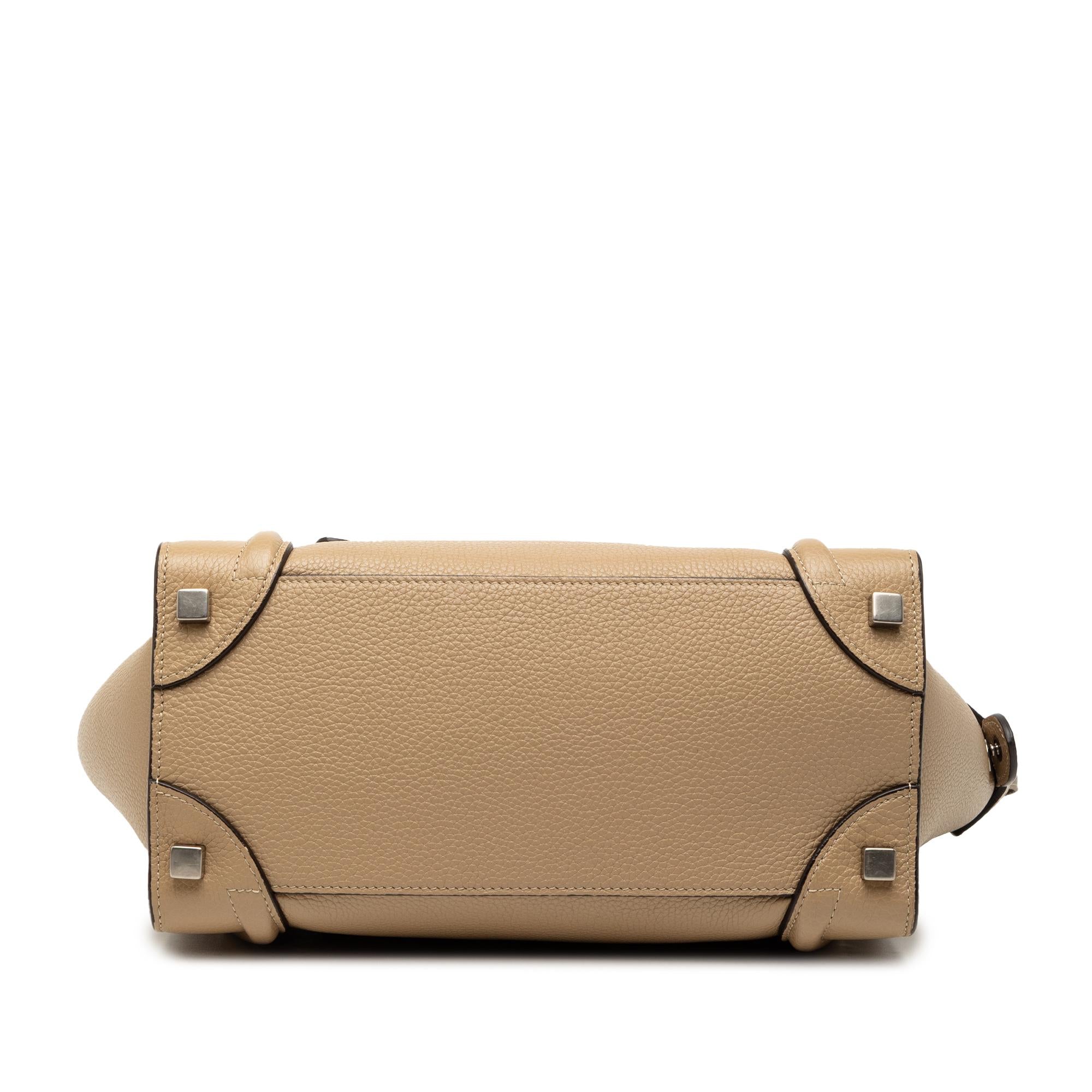 Celine Micro Drummed Calfskin Luggage Tote