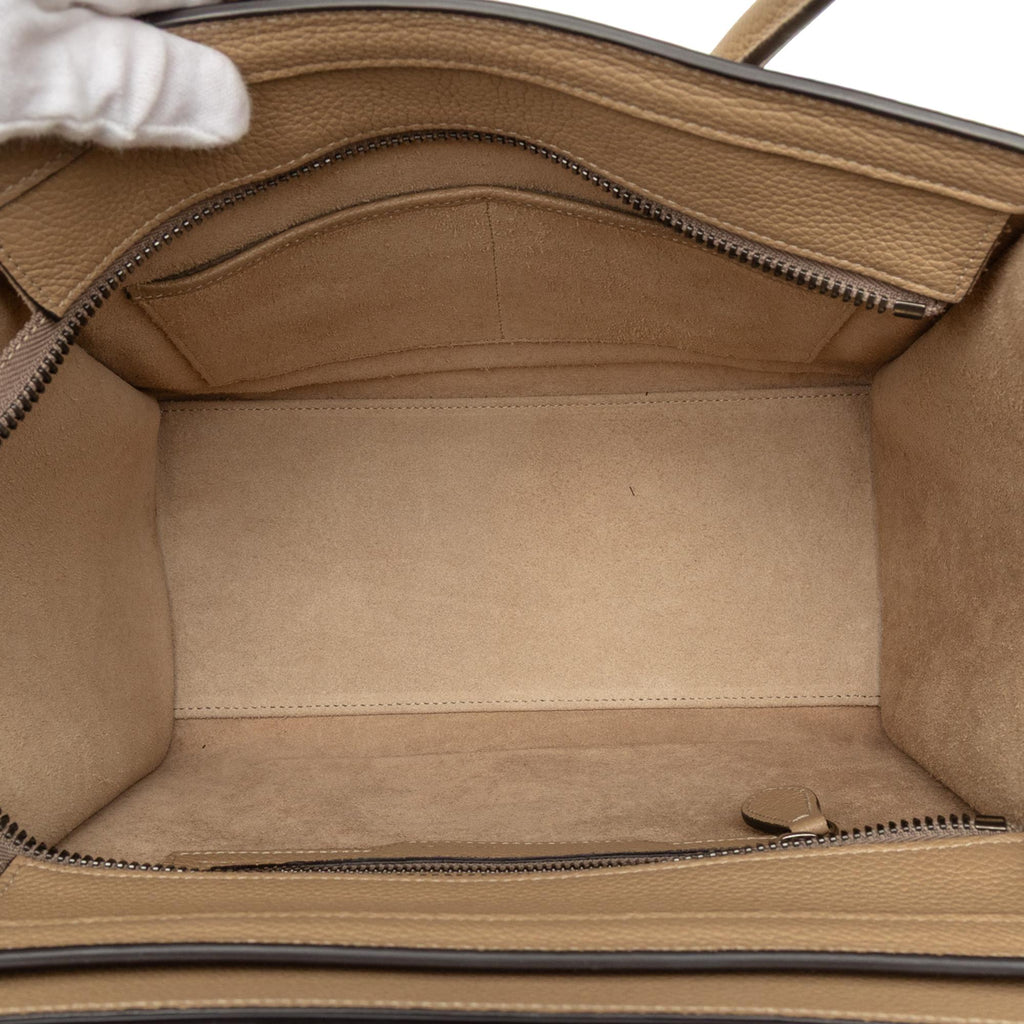Celine Micro Drummed Calfskin Luggage Tote