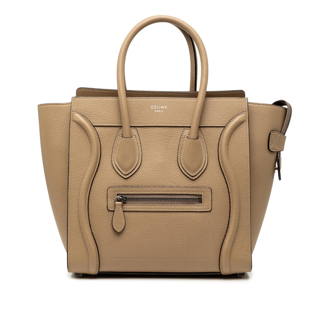 Celine Micro Drummed Calfskin Luggage Tote