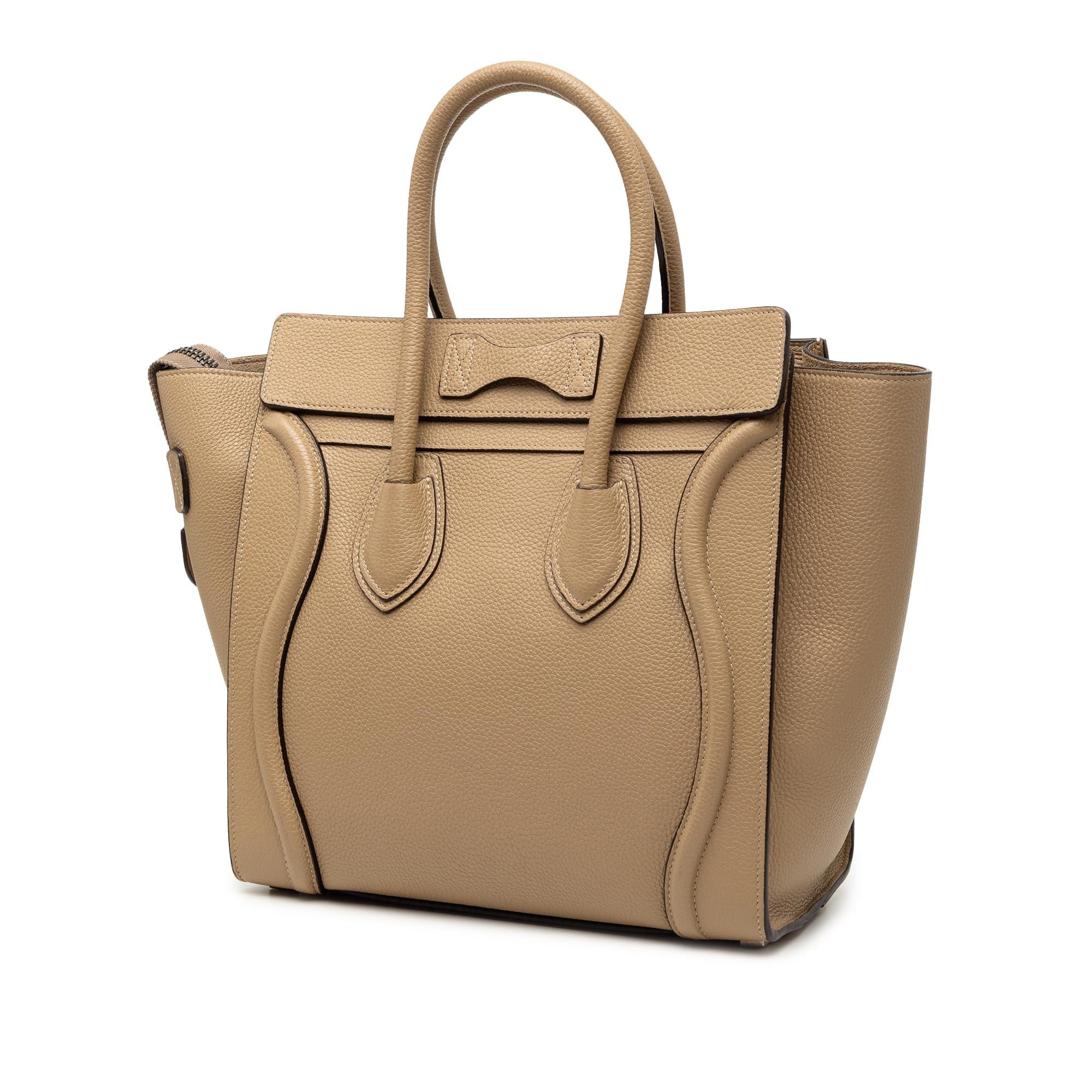 Celine Micro Drummed Calfskin Luggage Tote