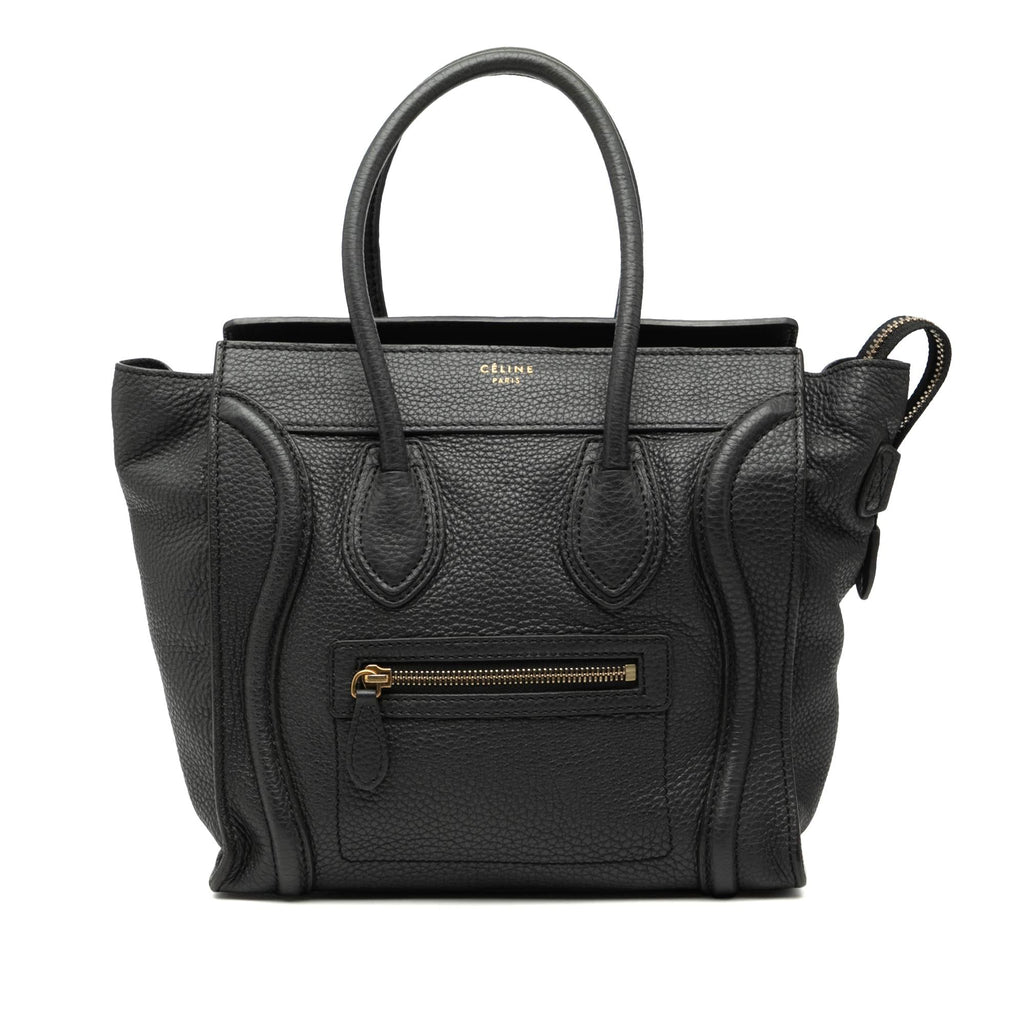 Celine Micro Drummed Calfskin Luggage Tote