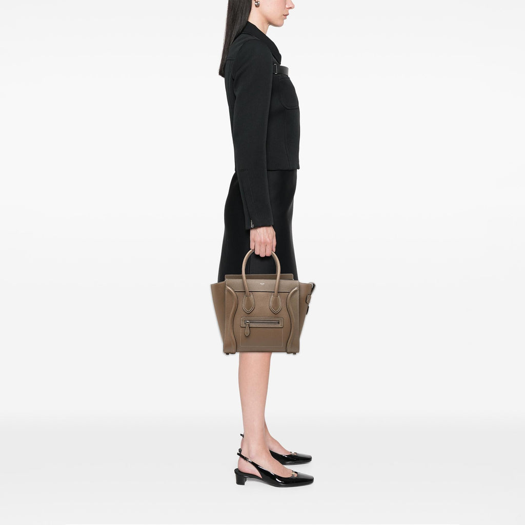 Celine Micro Leather Luggage Tote