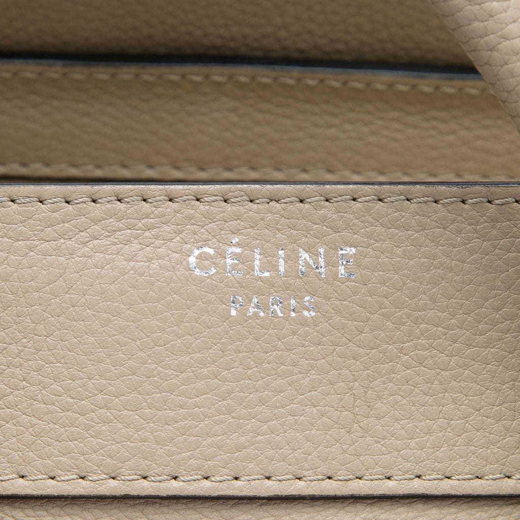 Celine Micro Leather Luggage Tote