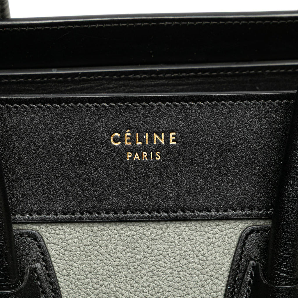 Celine Micro Tricolor Leather Luggage Tote