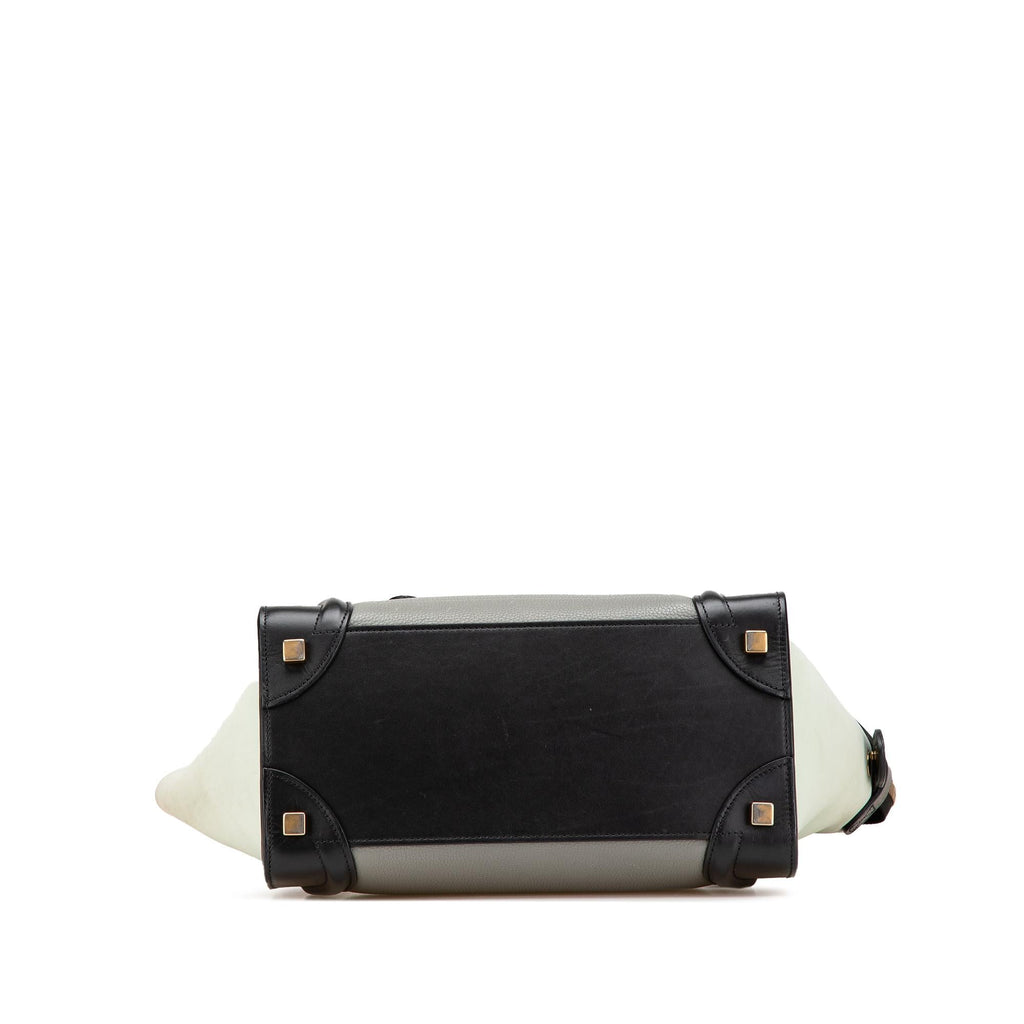 Celine Micro Tricolor Leather Luggage Tote