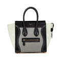 Celine Micro Tricolor Leather Luggage Tote