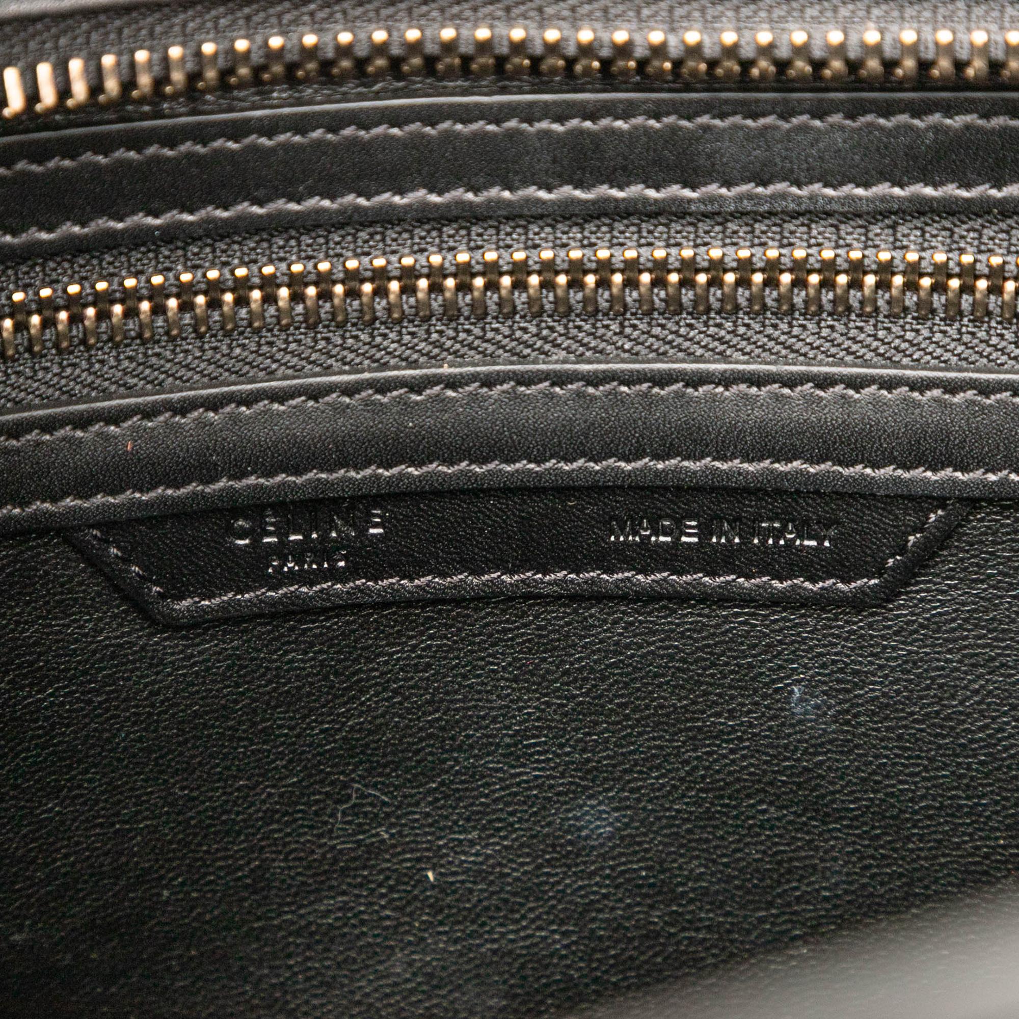 Celine Micro Tricolor Leather Luggage Tote