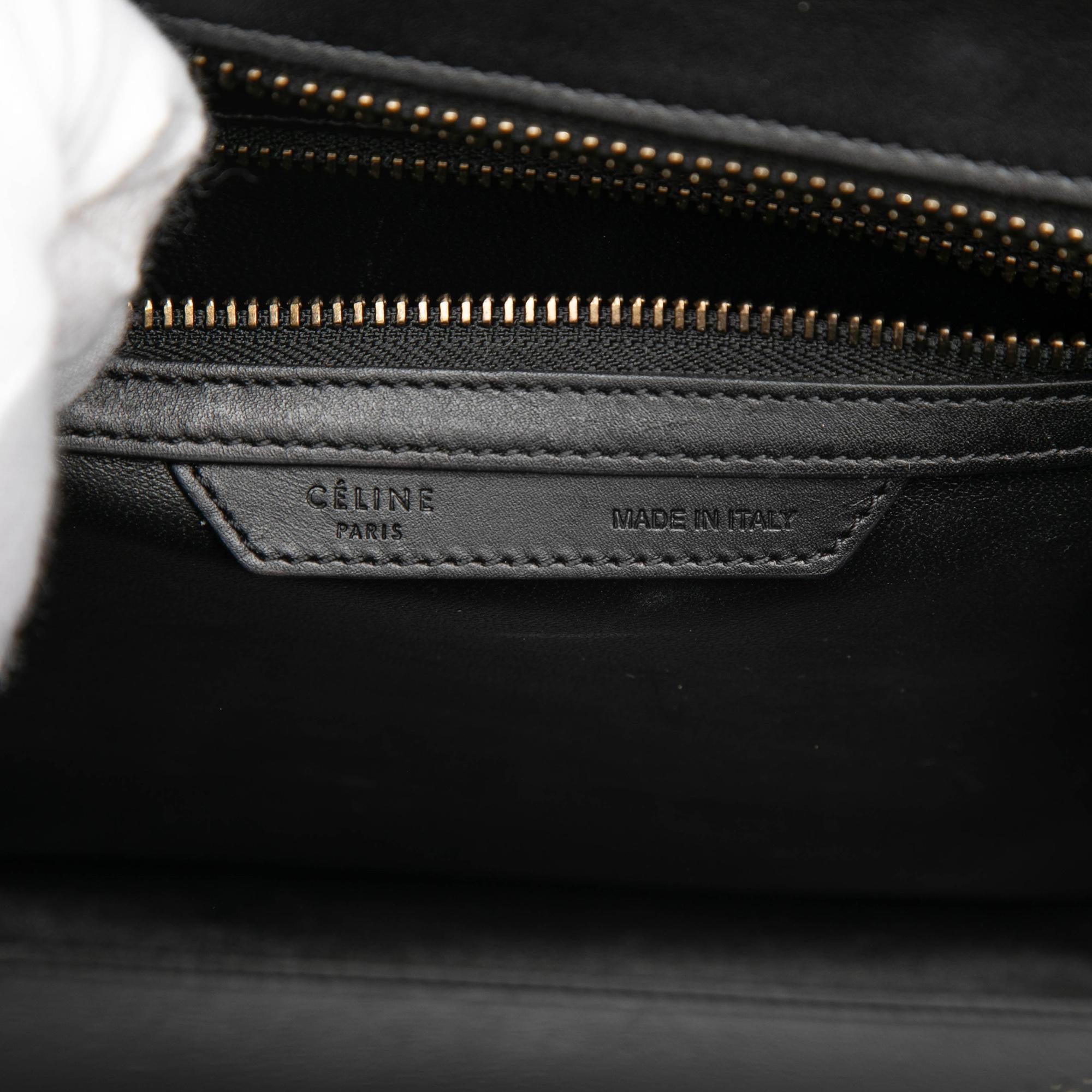 Celine Micro Tricolor Leather Luggage Tote