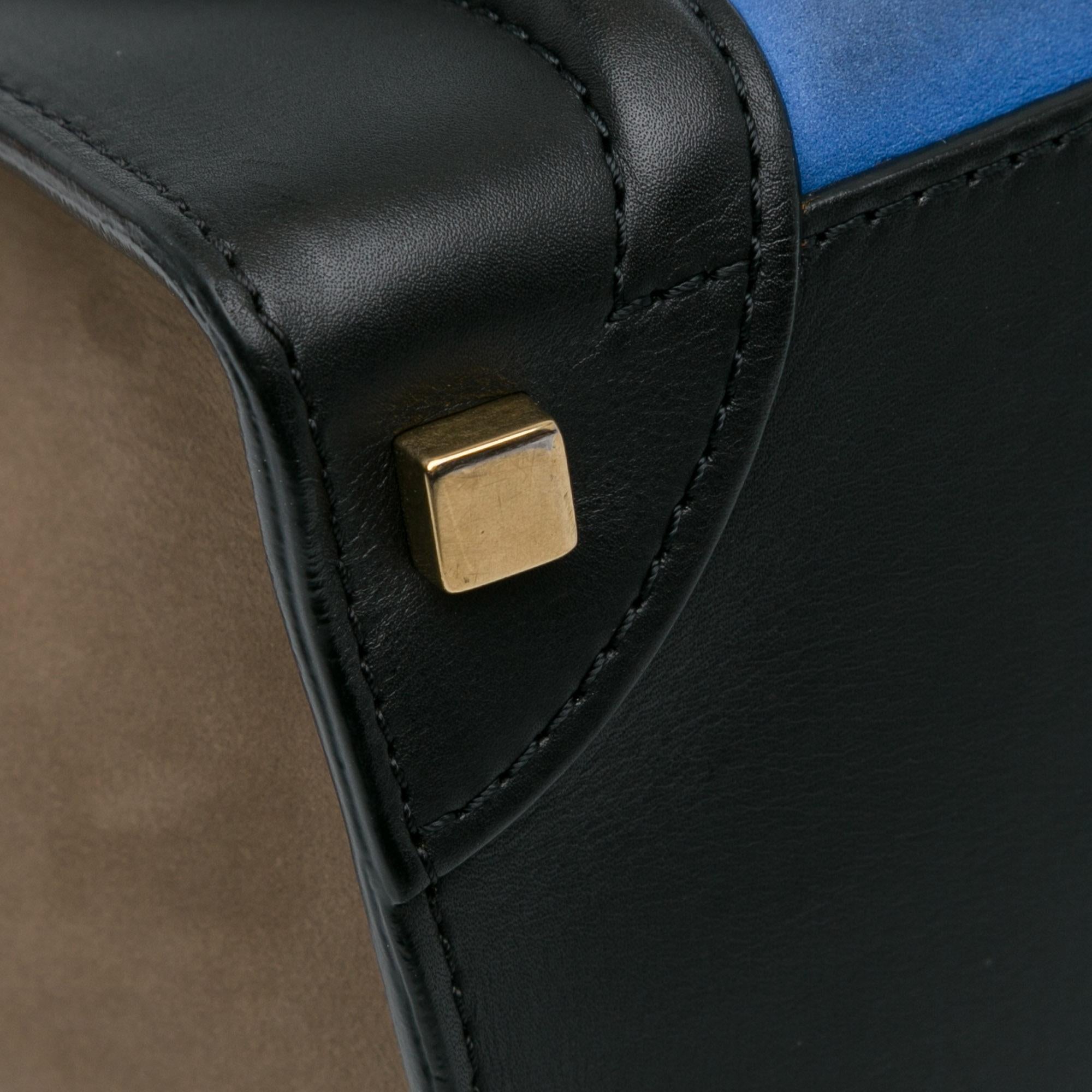 Celine Micro Tricolor Luggage Tote (SHG-oH1S4a)