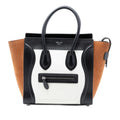 Celine Micro Tricolor Nubuck and Calfskin Luggage Tote