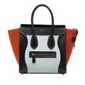 Celine Micro Tricolor Nubuck and Calfskin Luggage Tote