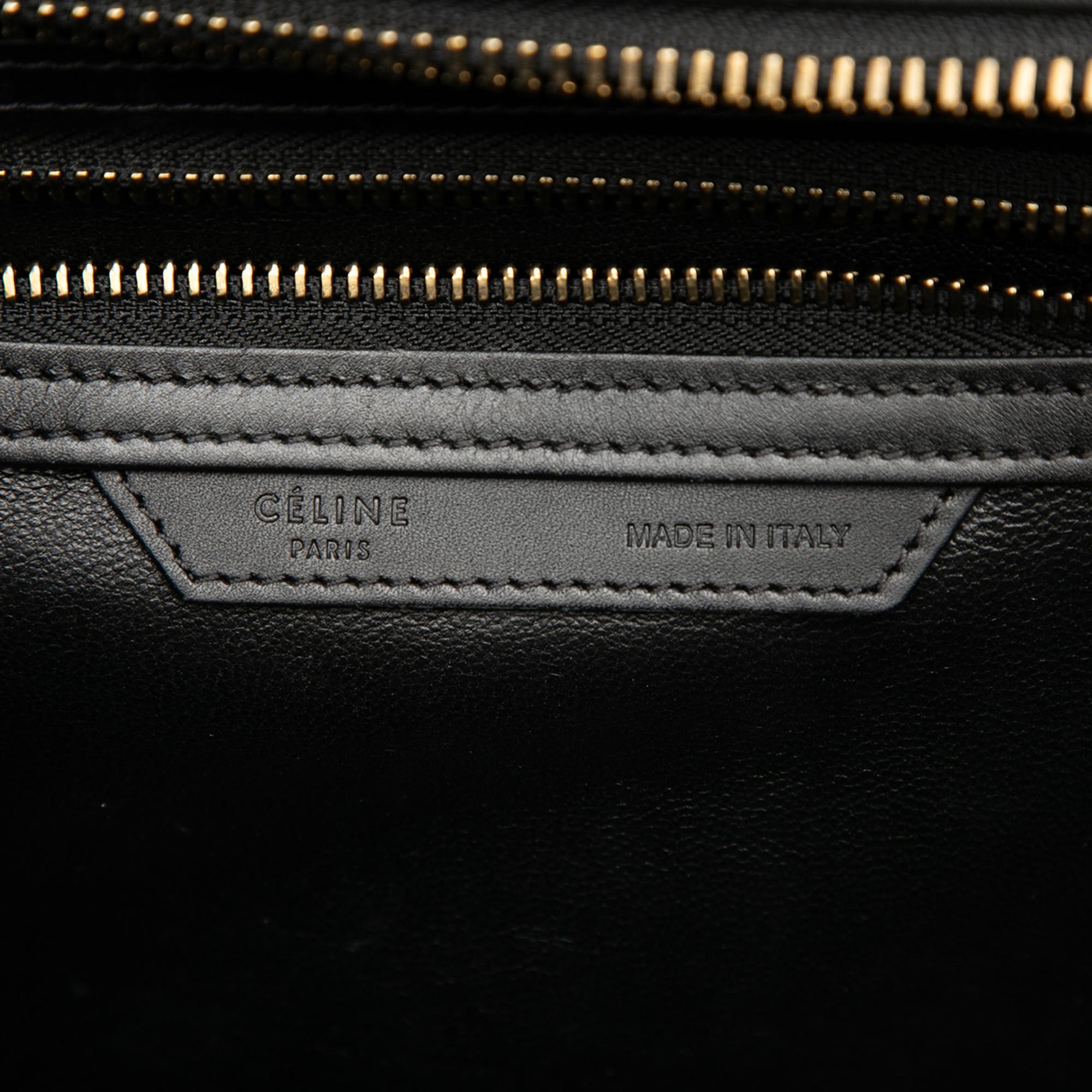 Celine Micro Tricolor Nubuck and Calfskin Luggage Tote