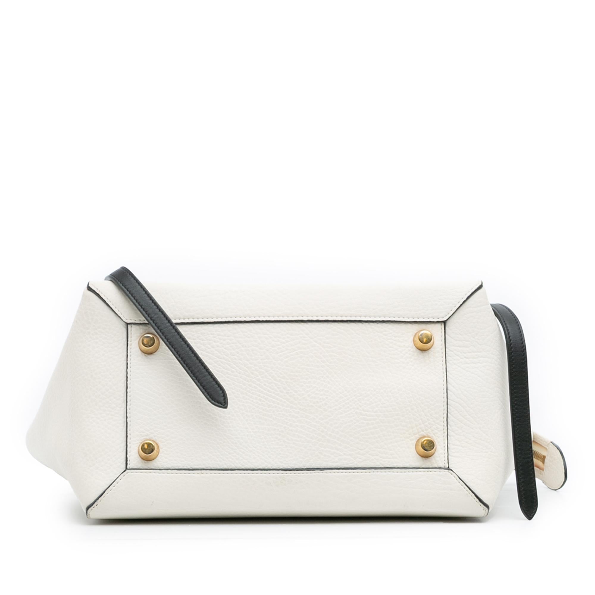 Celine Mini Bicolor Leather Belt Satchel