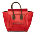 Celine Mini Bicolor Leather Luggage Tote