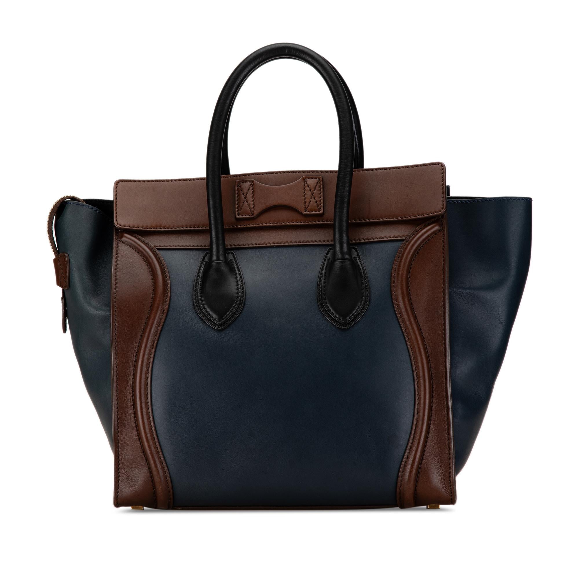 Celine Mini Bicolor Luggage Tote (SHG-i9m4lX)