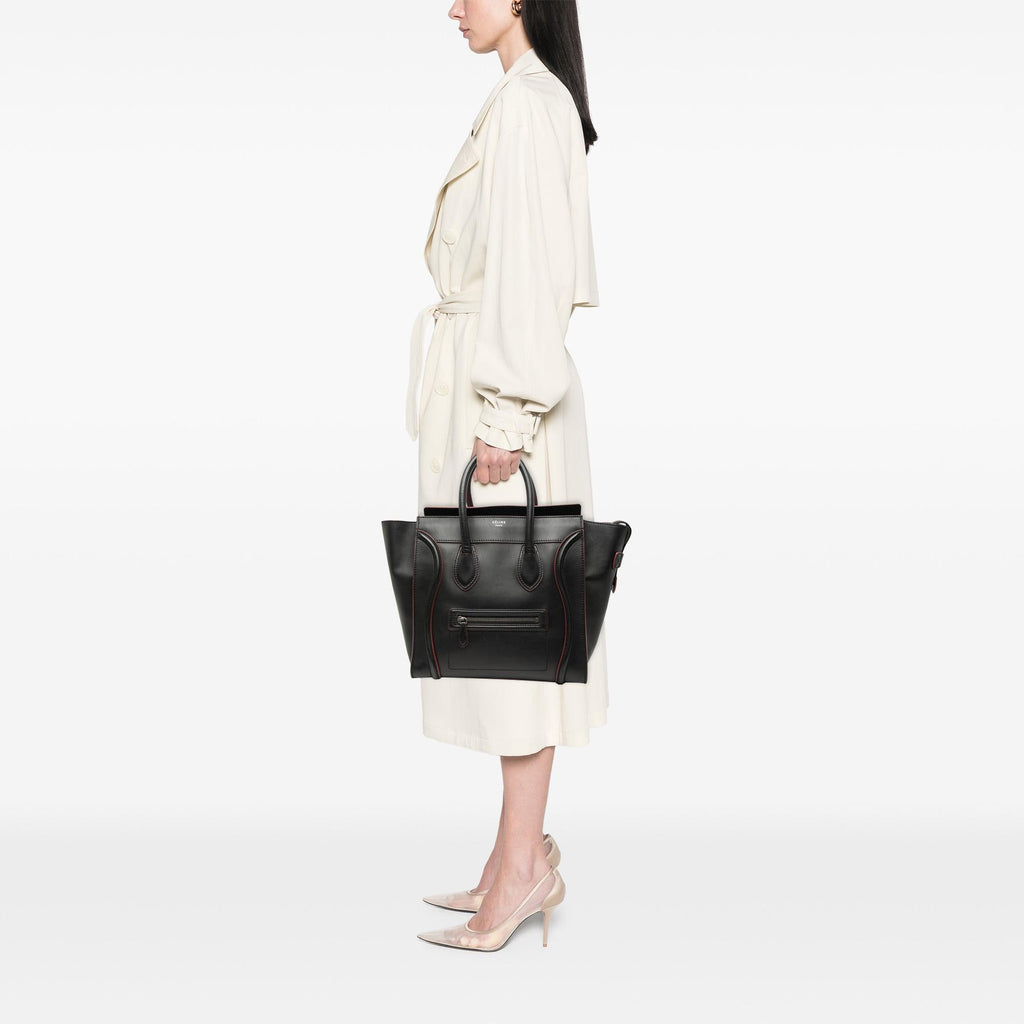 Celine Mini Bicolor Smooth Calfskin Luggage Tote