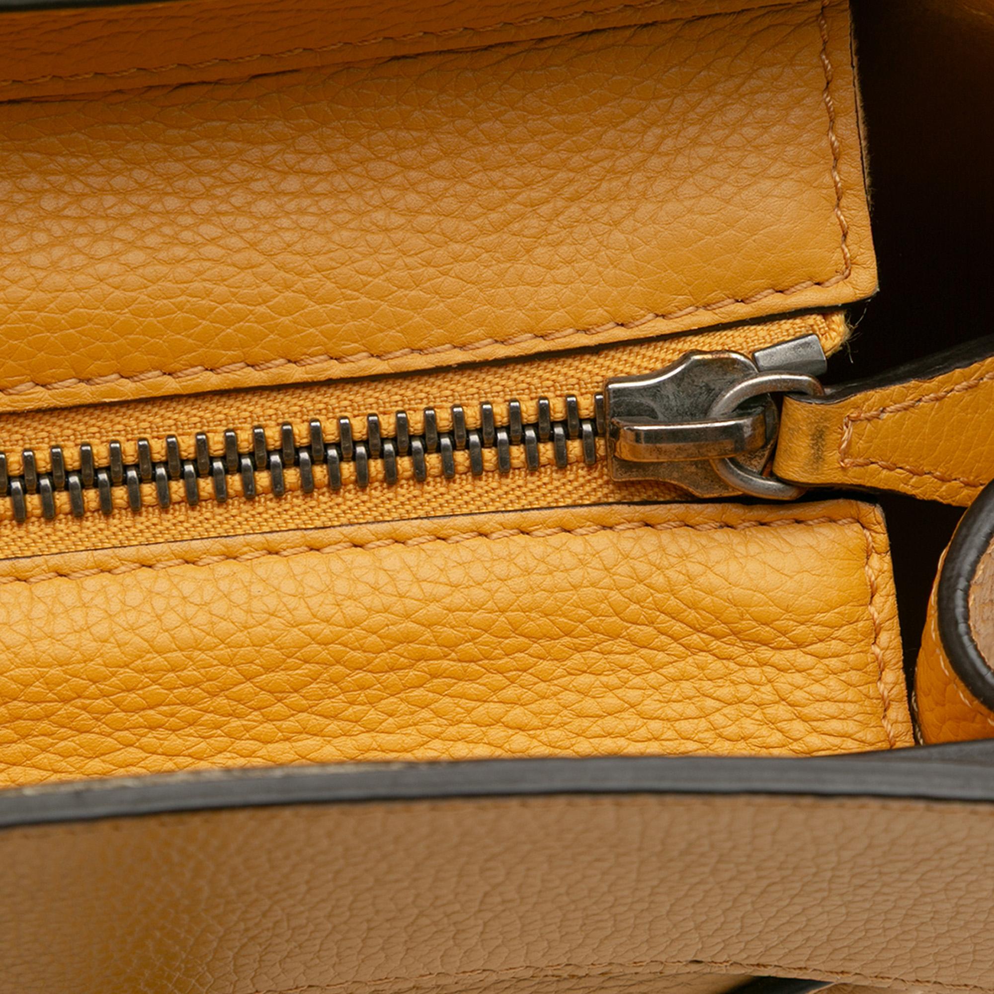 Celine Mini Drummed Calfskin Luggage Tote