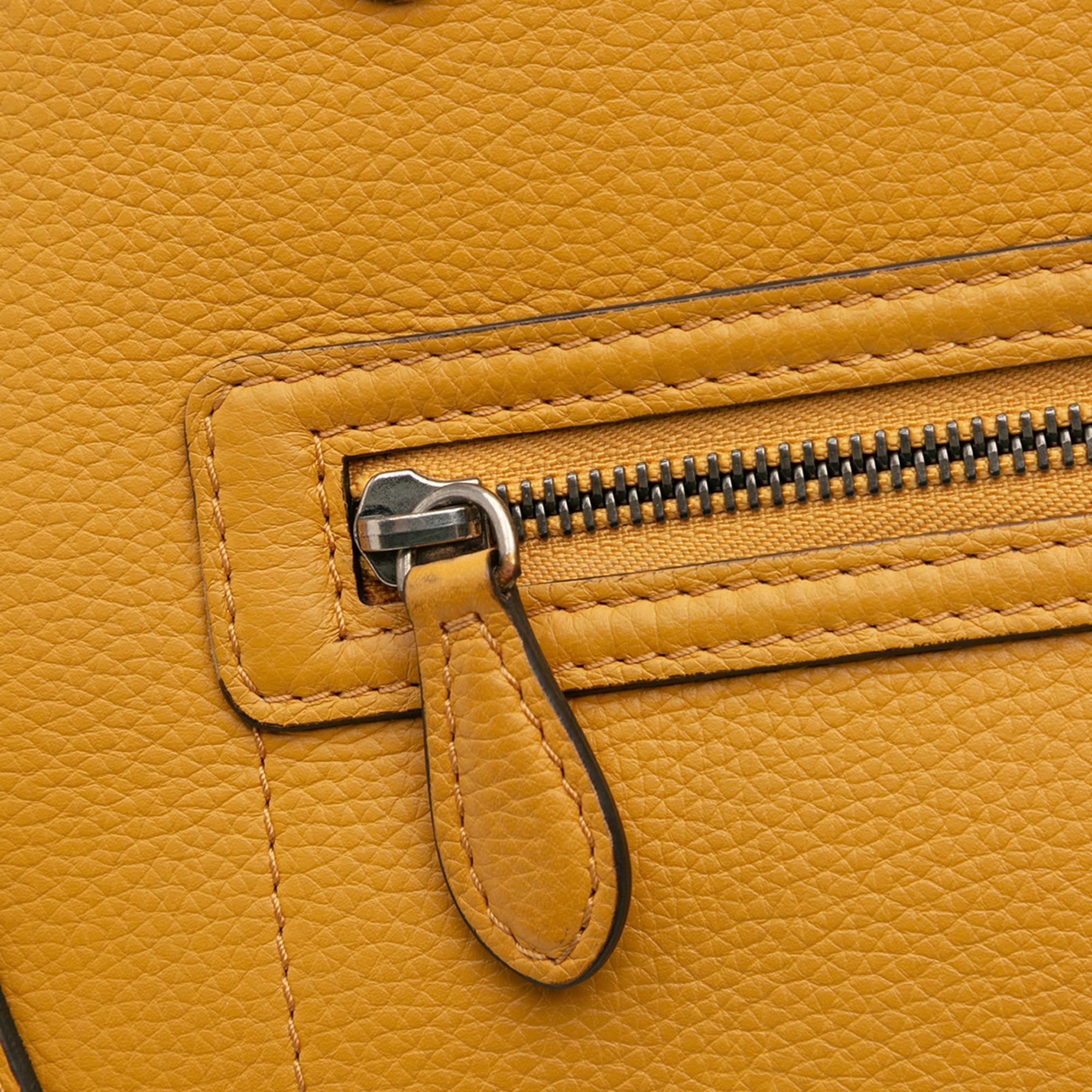 Celine Mini Drummed Calfskin Luggage Tote