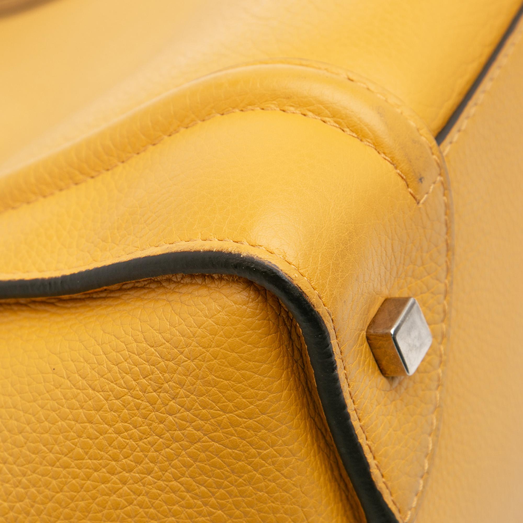 Celine Mini Drummed Calfskin Luggage Tote