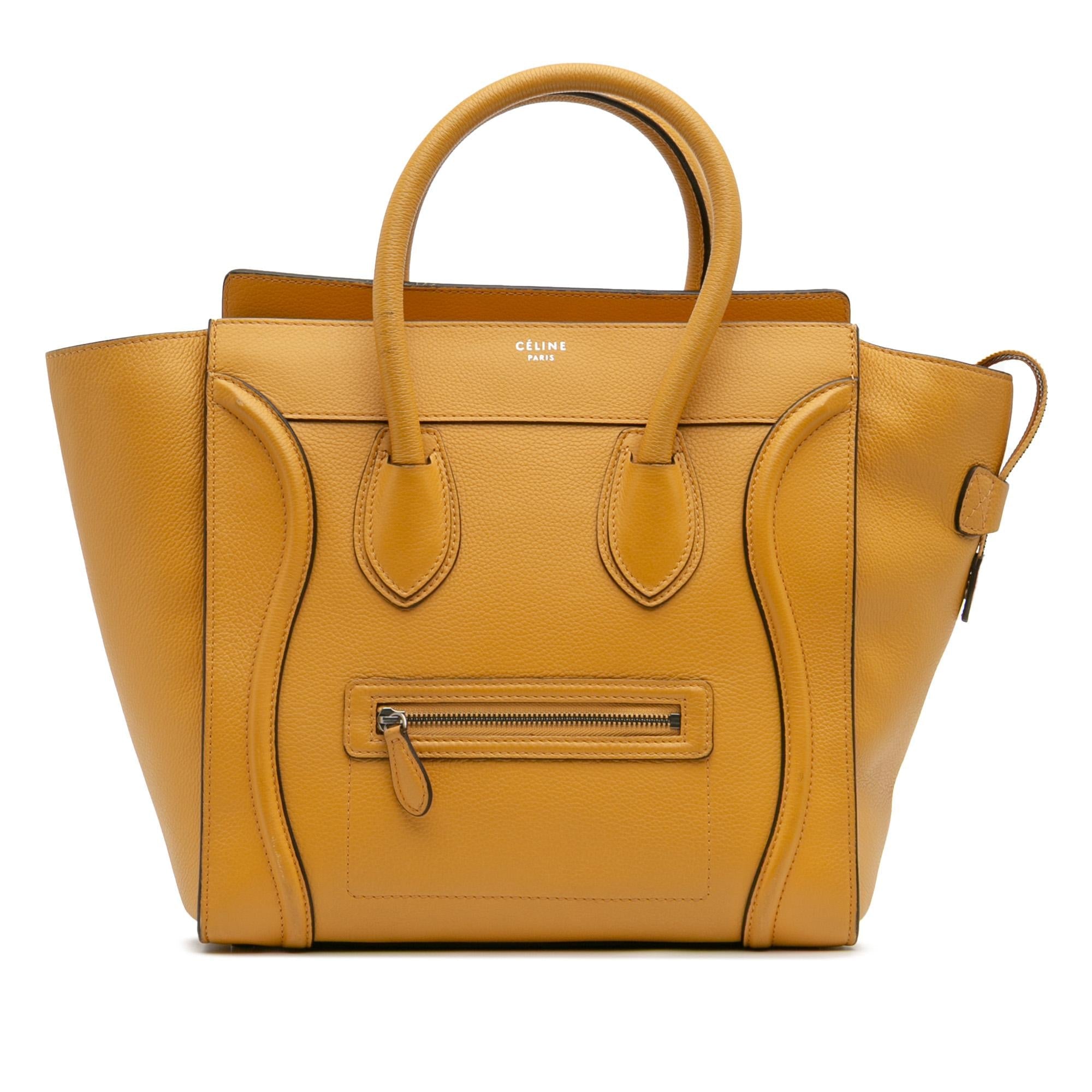 Celine Mini Drummed Calfskin Luggage Tote