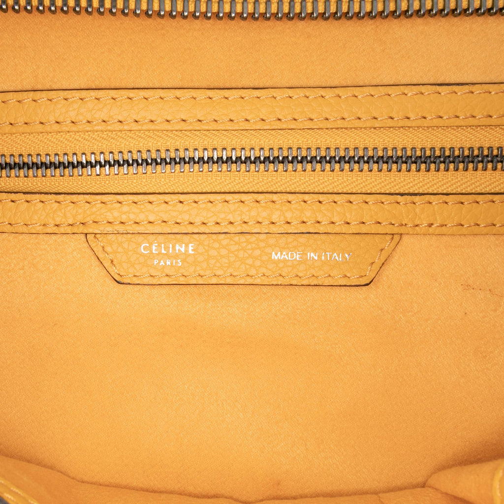 Celine Mini Drummed Calfskin Luggage Tote