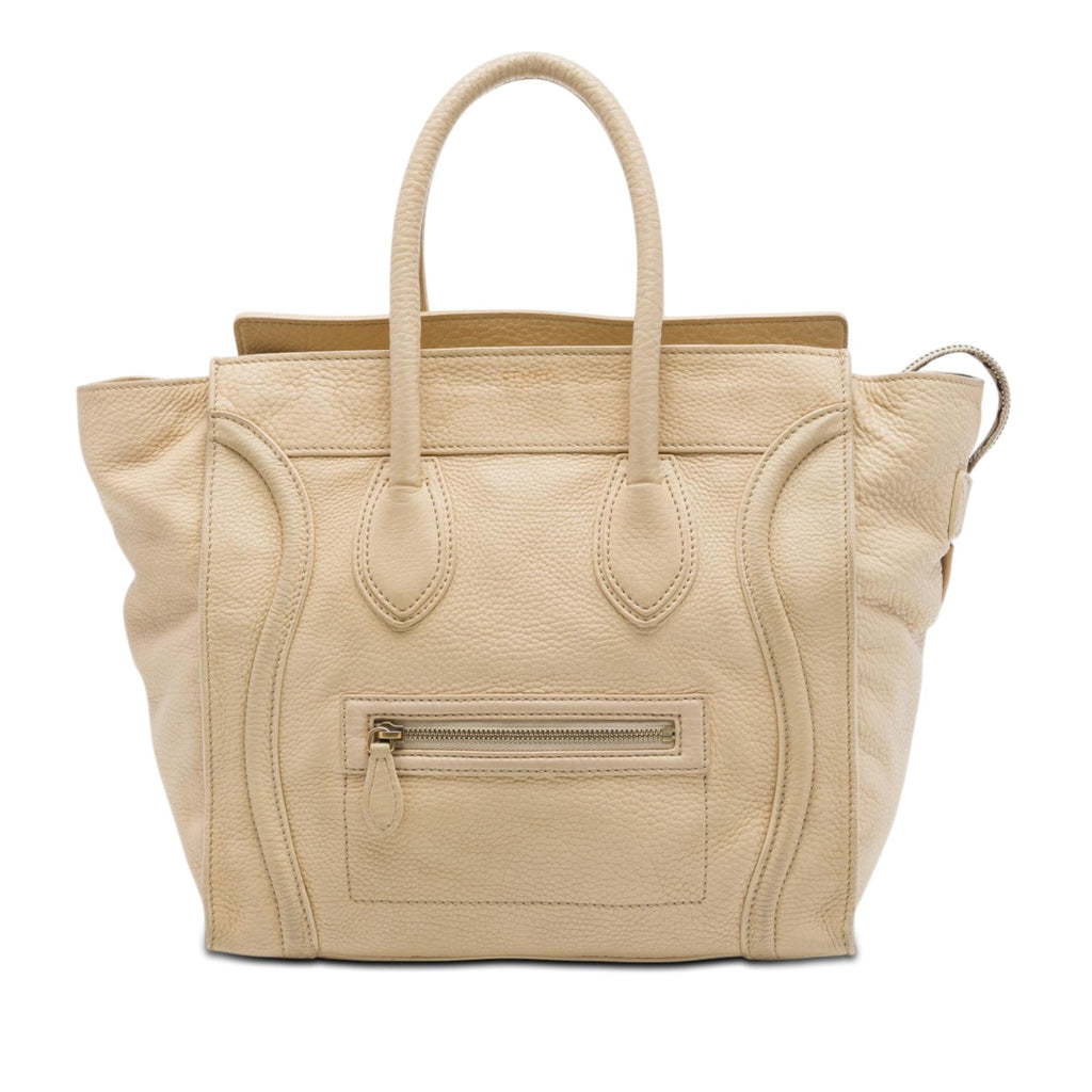 Celine Mini Drummed Calfskin Luggage Tote