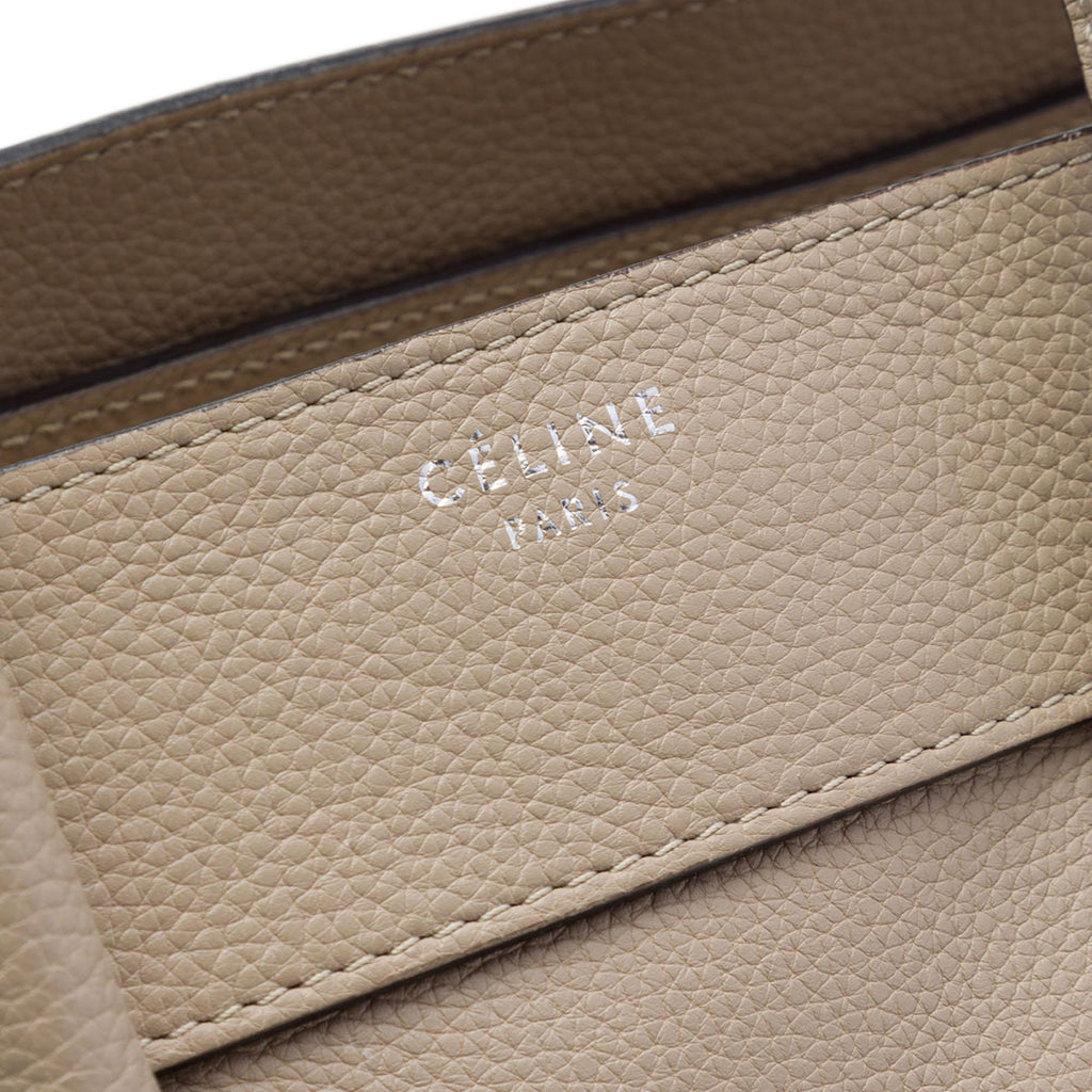 Celine Mini Drummed Calfskin Luggage Tote